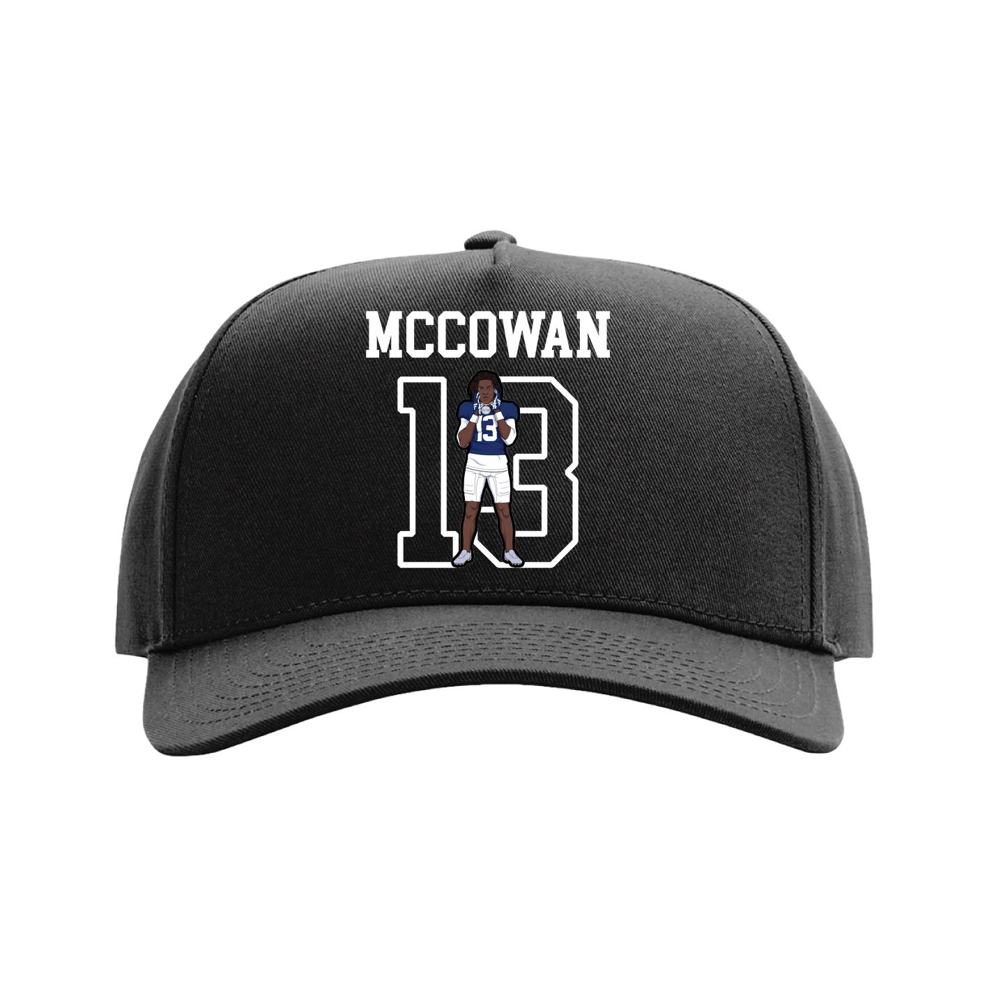 Full Fabric Five-Panel Champ Cap — Shirsey in Black