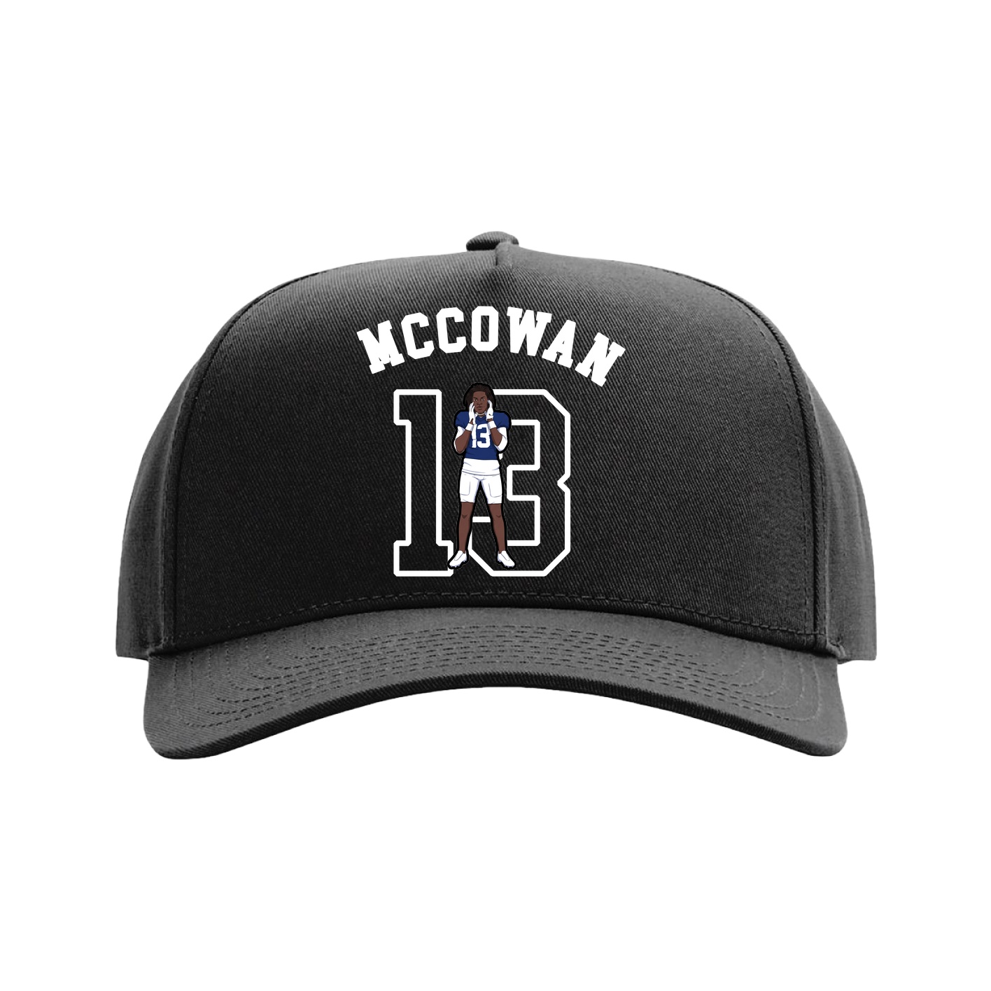 Full Fabric Five-Panel Champ Cap — Shirsey Arch in Black