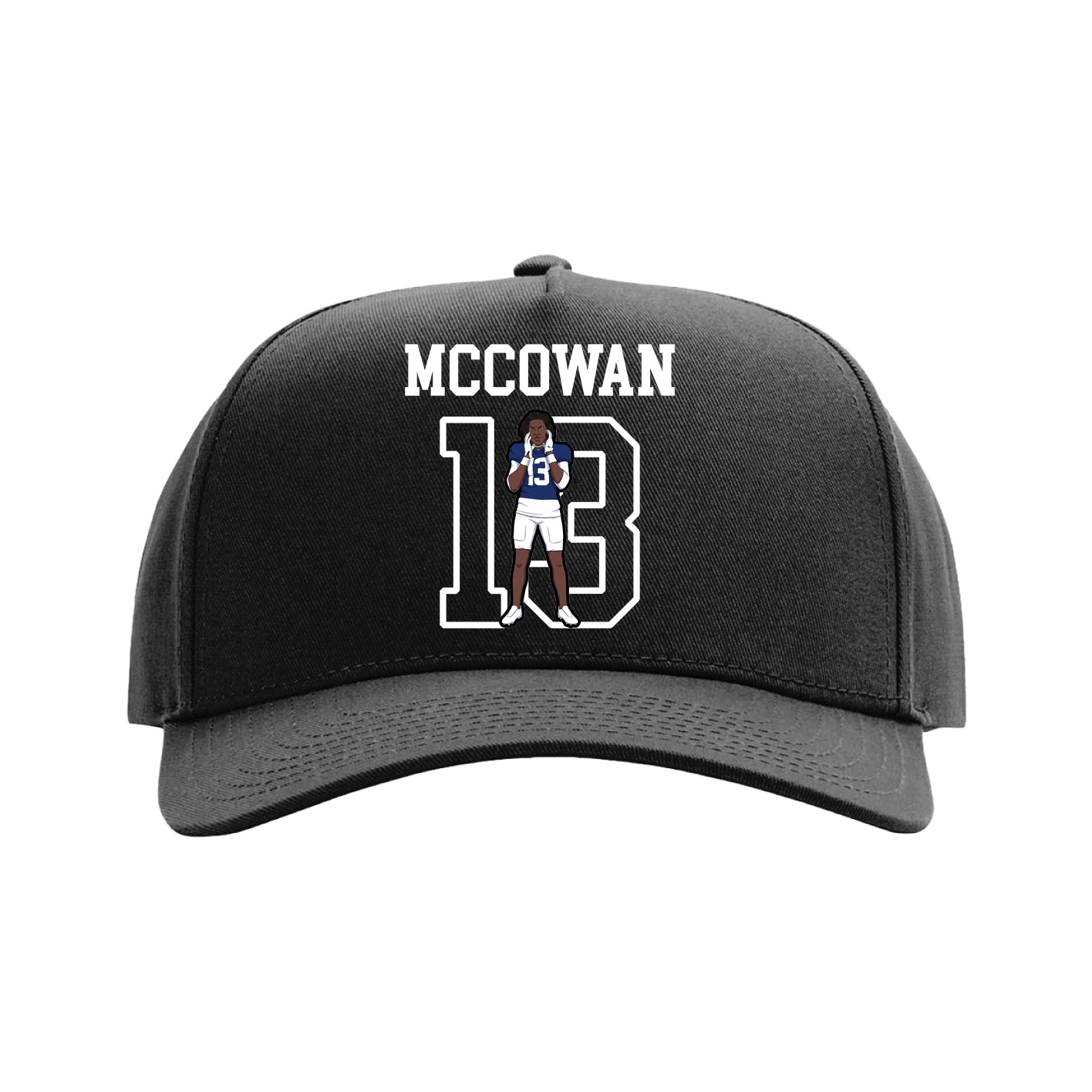 Full Fabric Five-Panel Champ Cap — Shirsey in Black