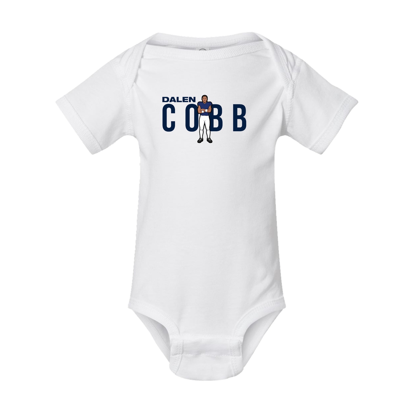 Baby Onesie — Player Name in White