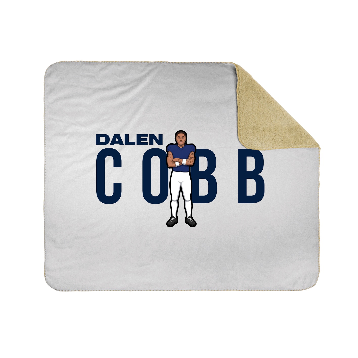 Throw Blanket — Player Name in White