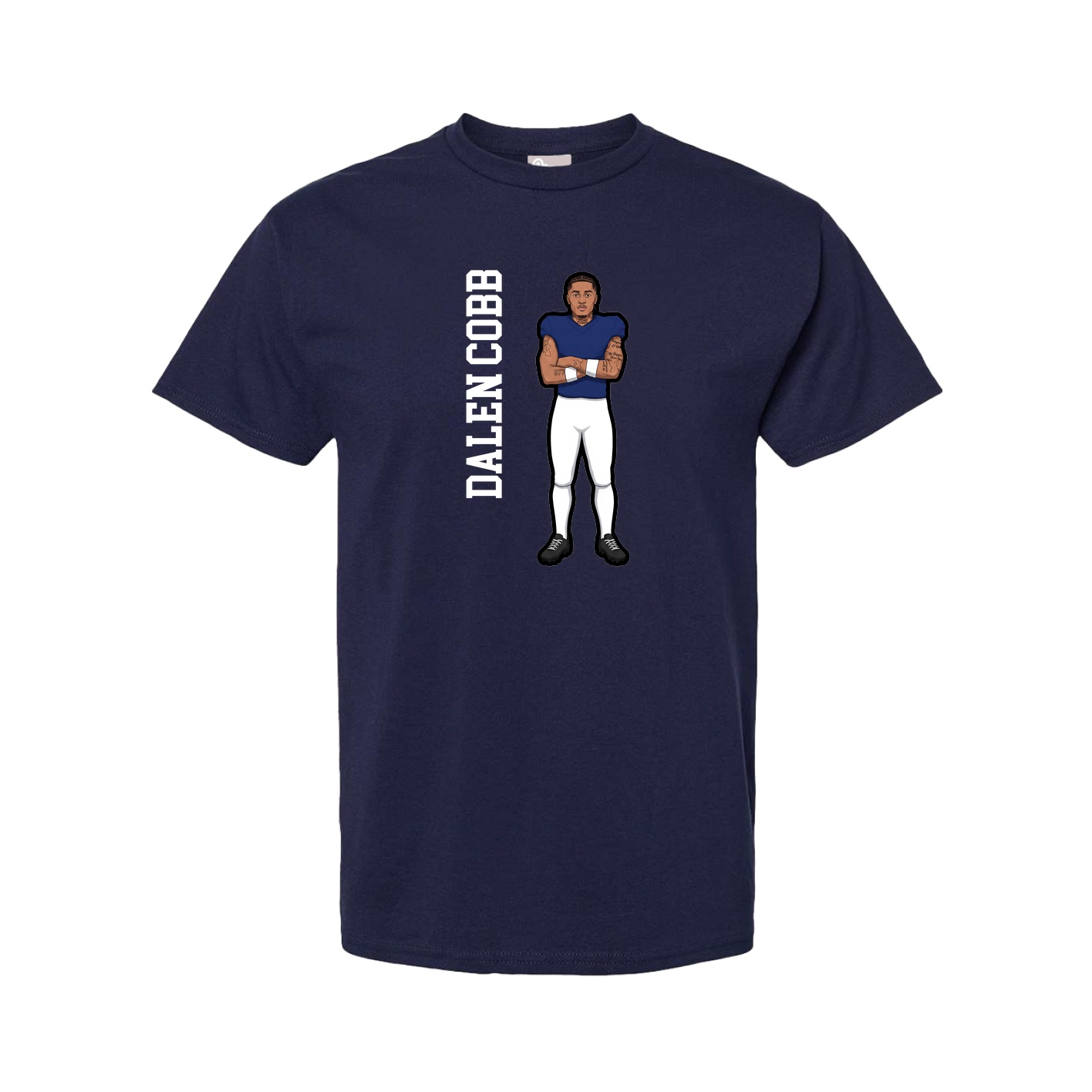 Tee — Name Vertical in Navy