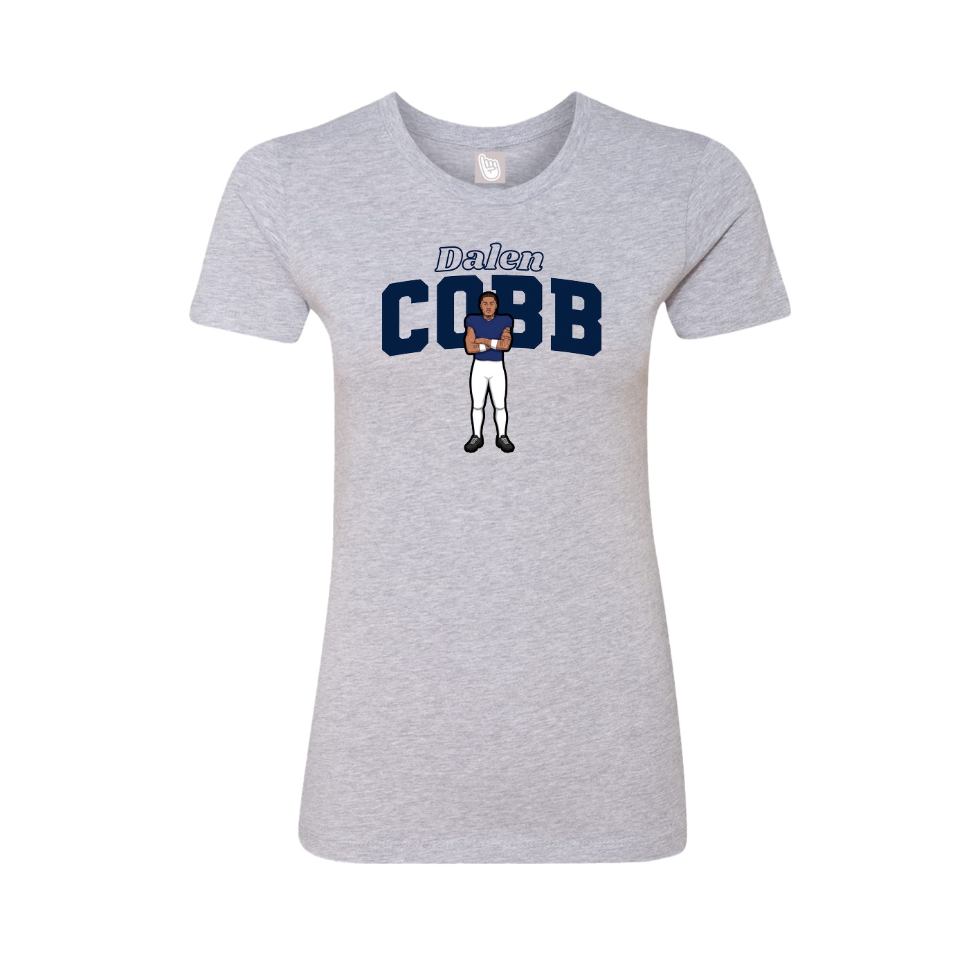 Fitted Women's Tee — Name Arch in Grey