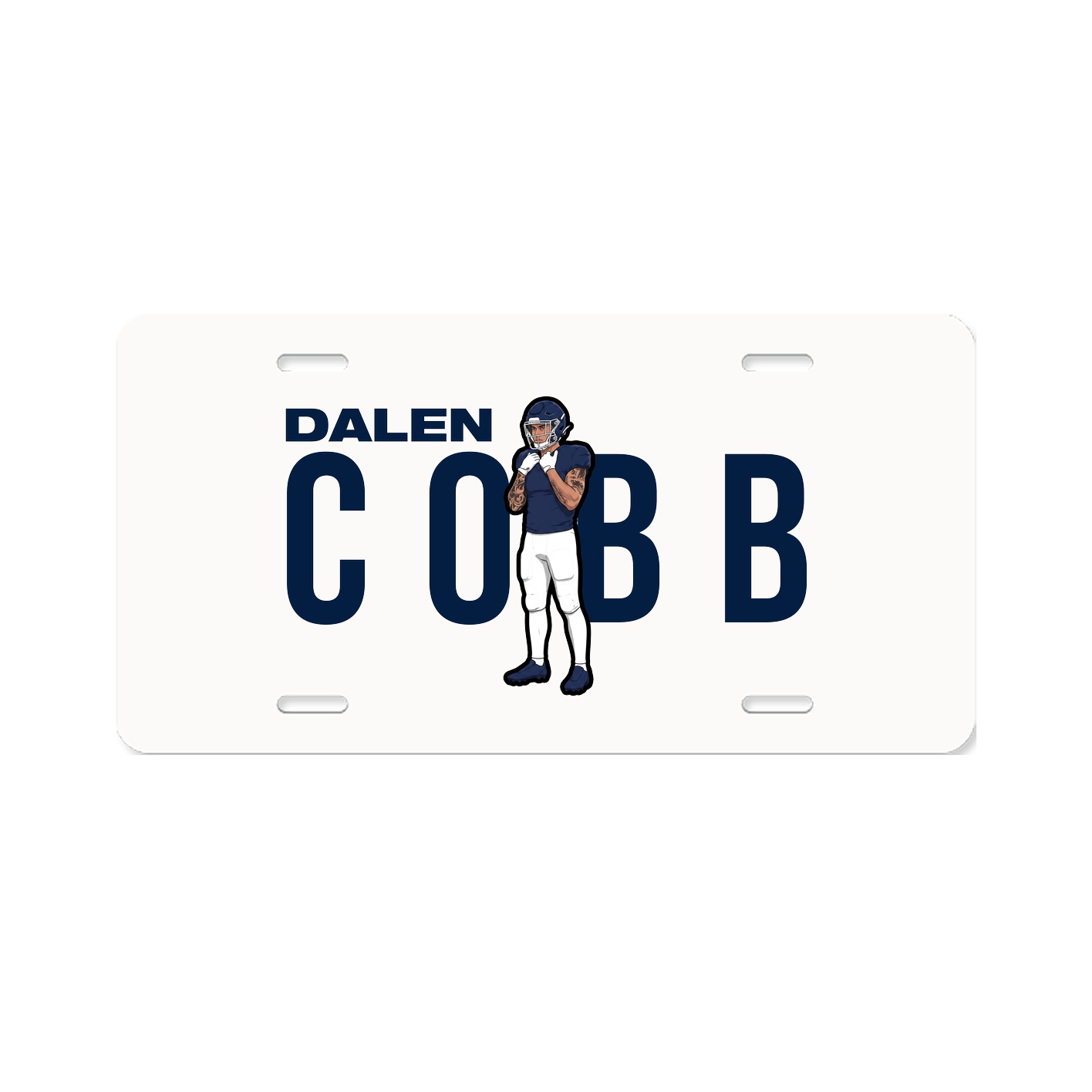 License Plate — Player Name in Classic