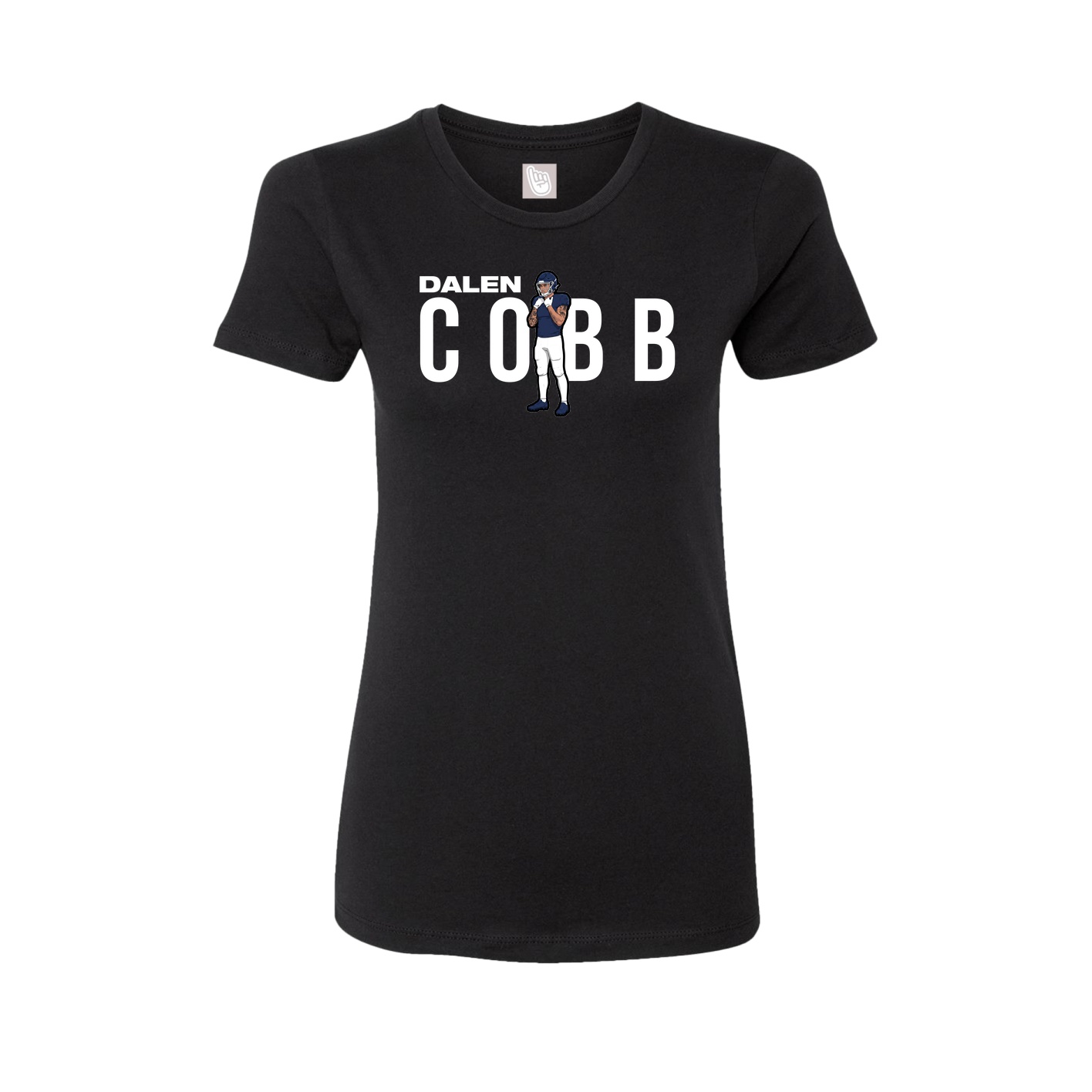 Fitted Women's Tee — Player Name in Black
