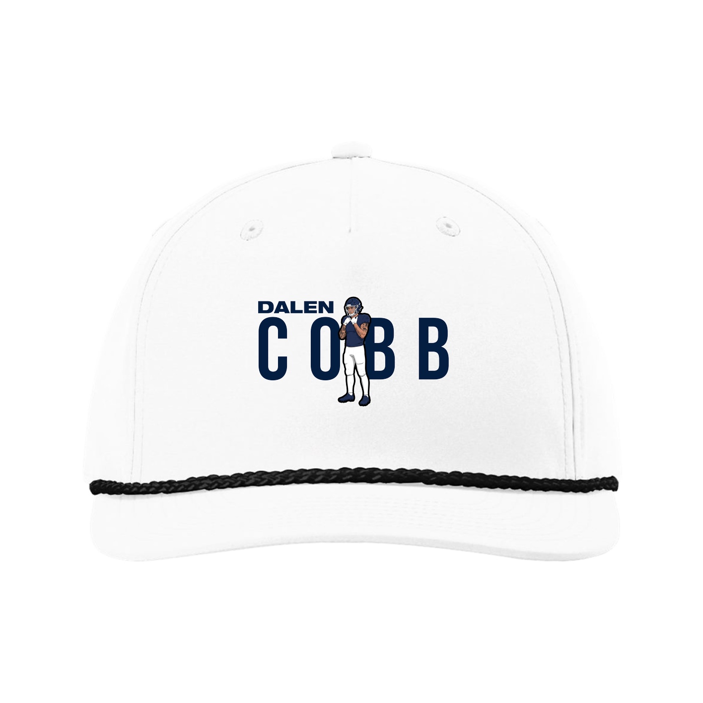 Five-Panel Classic Rope Cap — Player Name in White