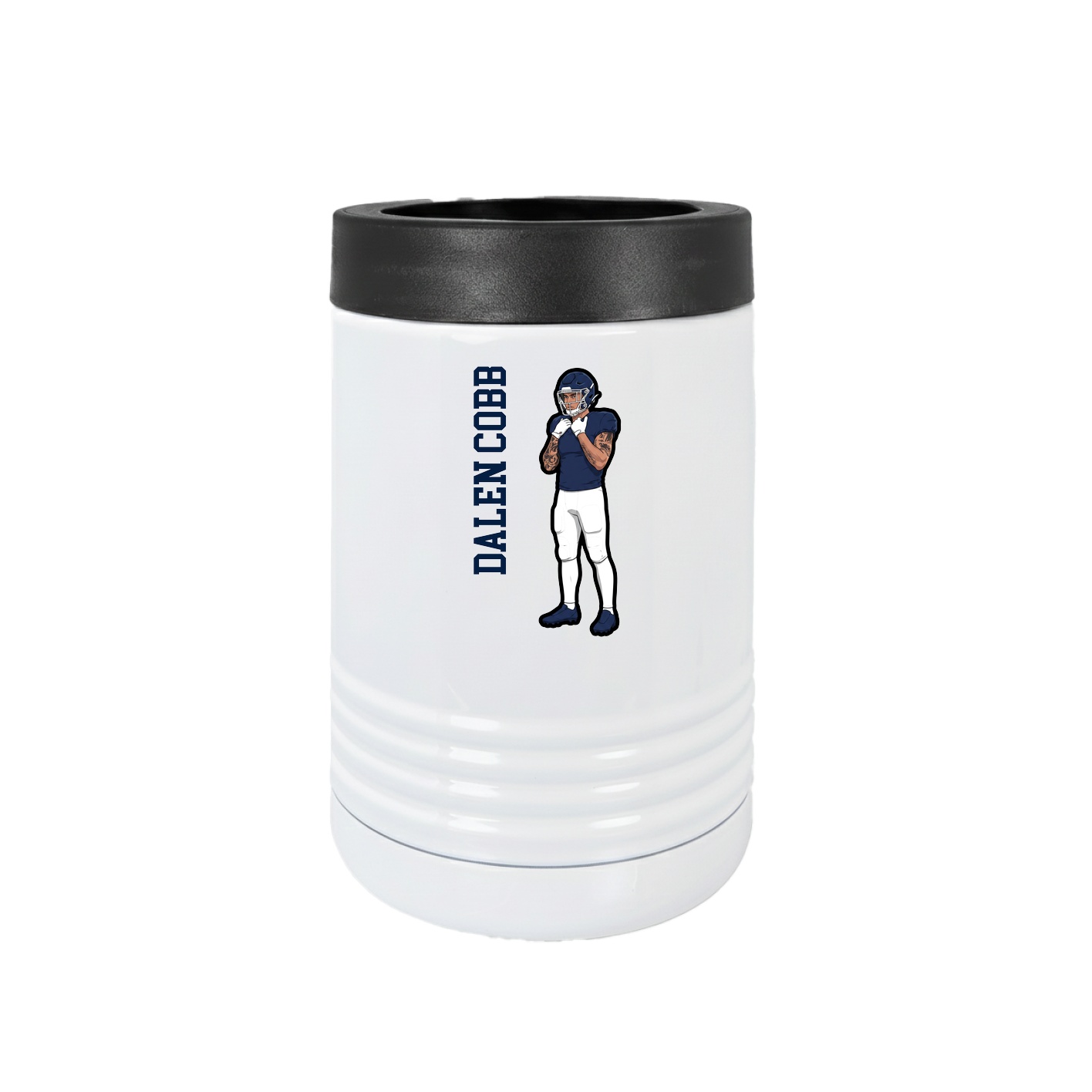 Beverage Holder — Name Vertical in White