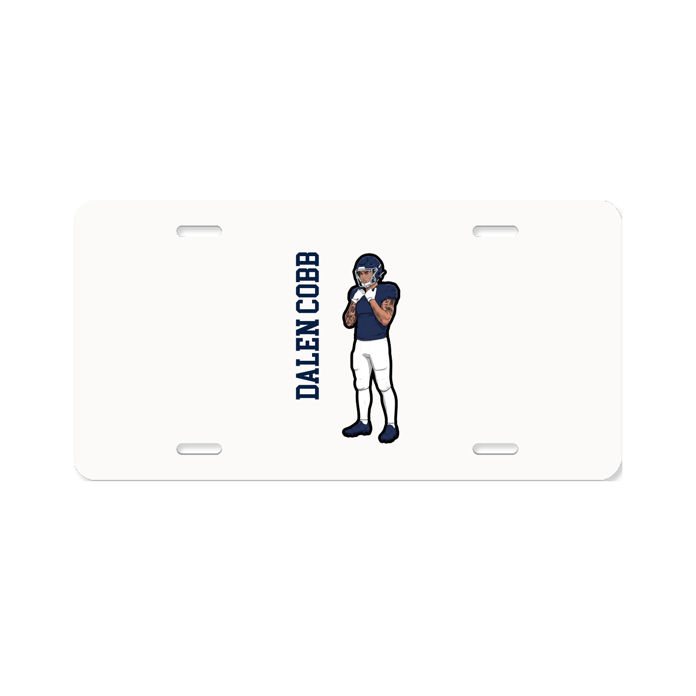 License Plate — Name Vertical in Classic