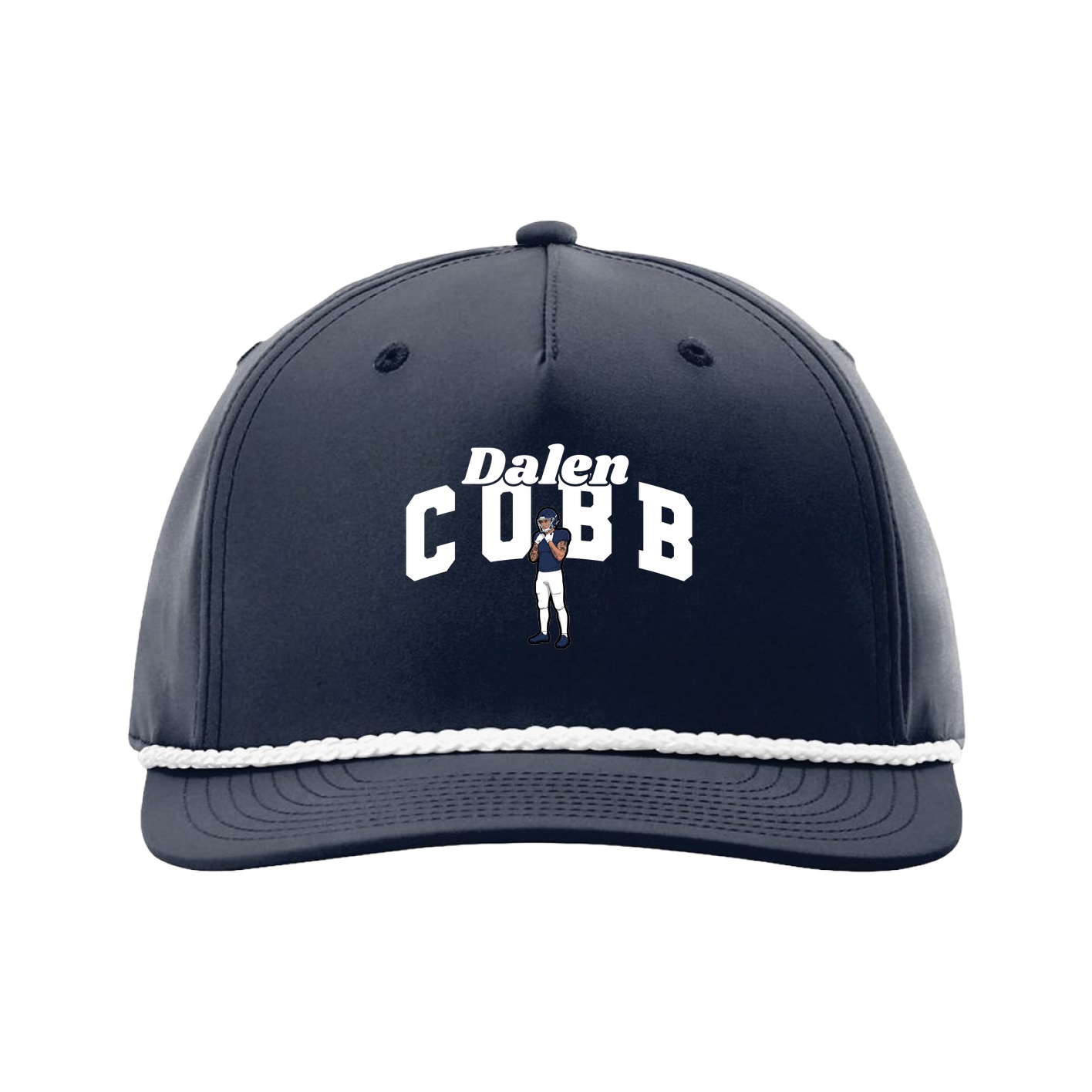 Five-Panel Classic Rope Cap — Signature Arch in Navy