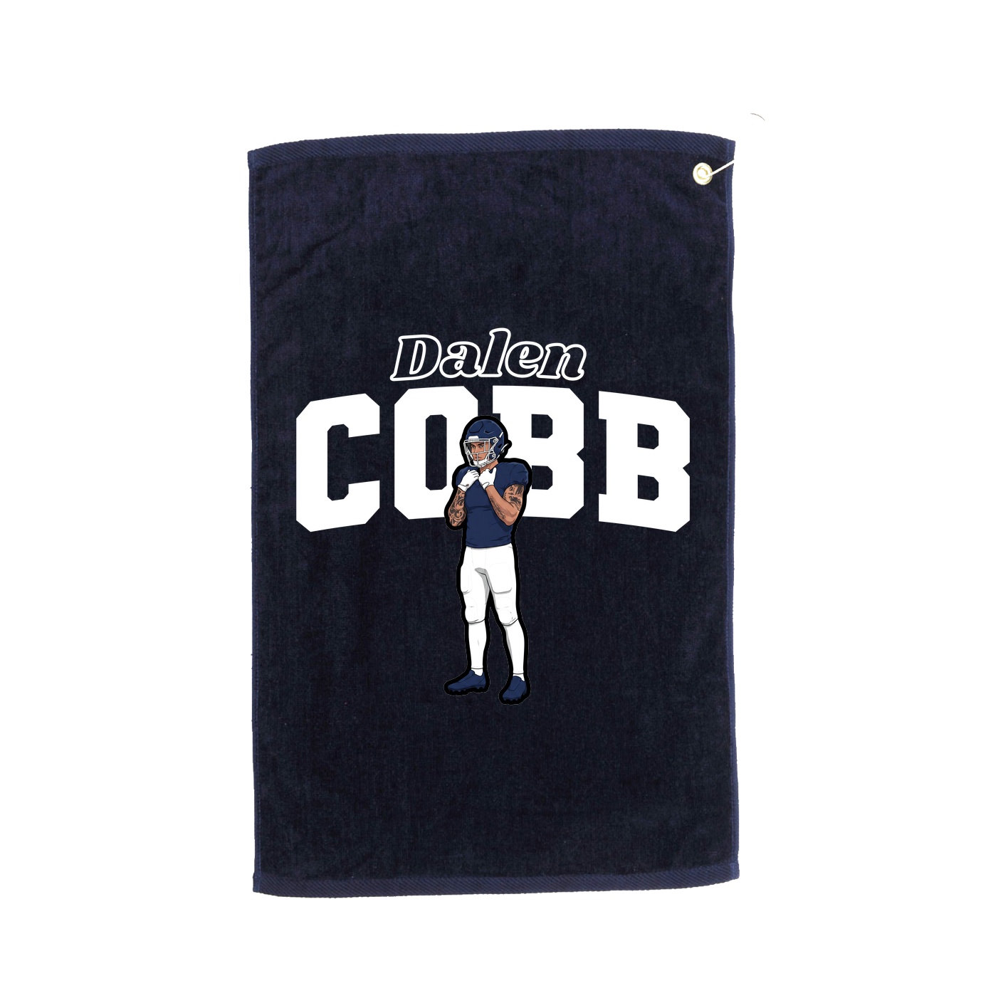 Golf Towel — Name Arch in Navy