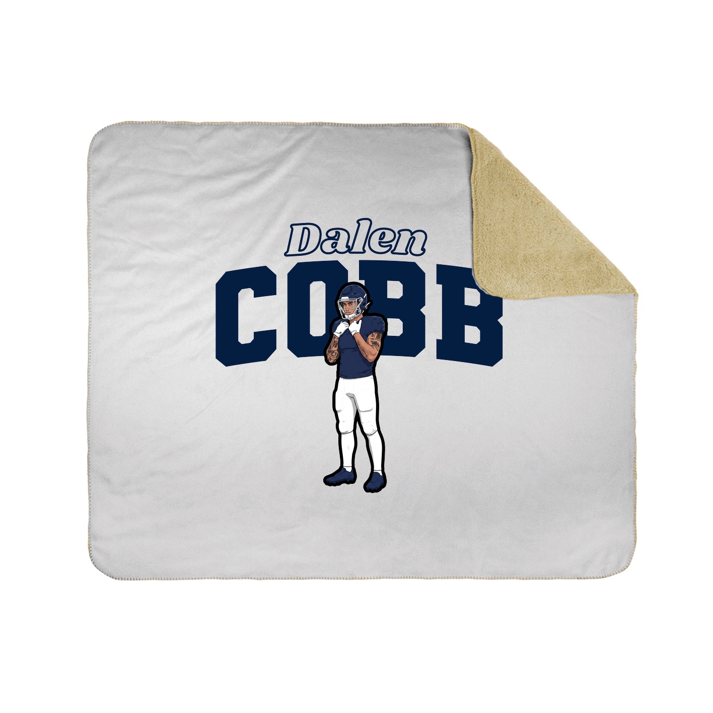 Throw Blanket — Name Arch in White