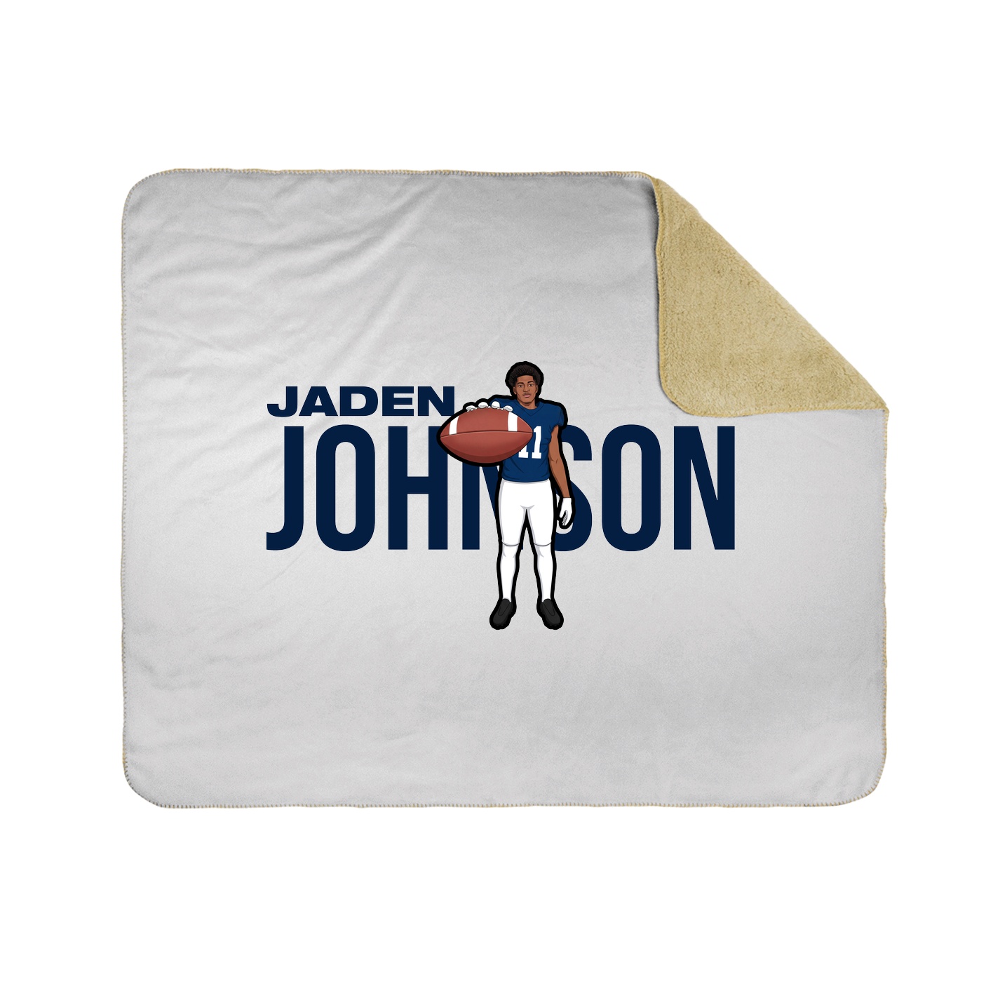 Throw Blanket — Player Name in White