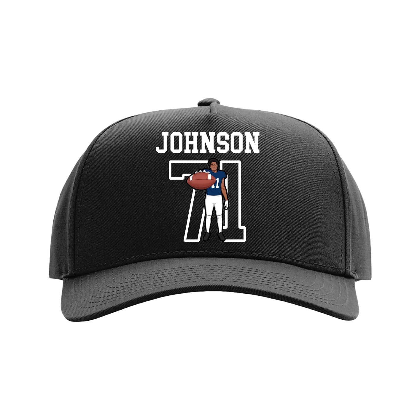 Full Fabric Five-Panel Champ Cap — Shirsey in Black