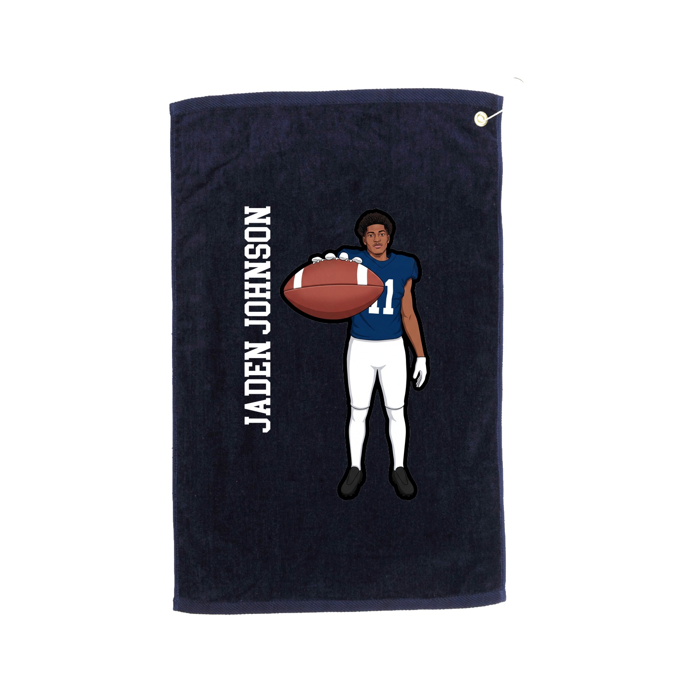 Golf Towel — Name Vertical in Navy