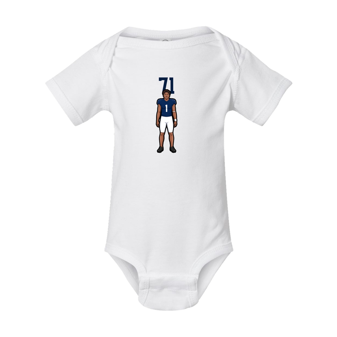 Baby Onesie — Number Top in White
