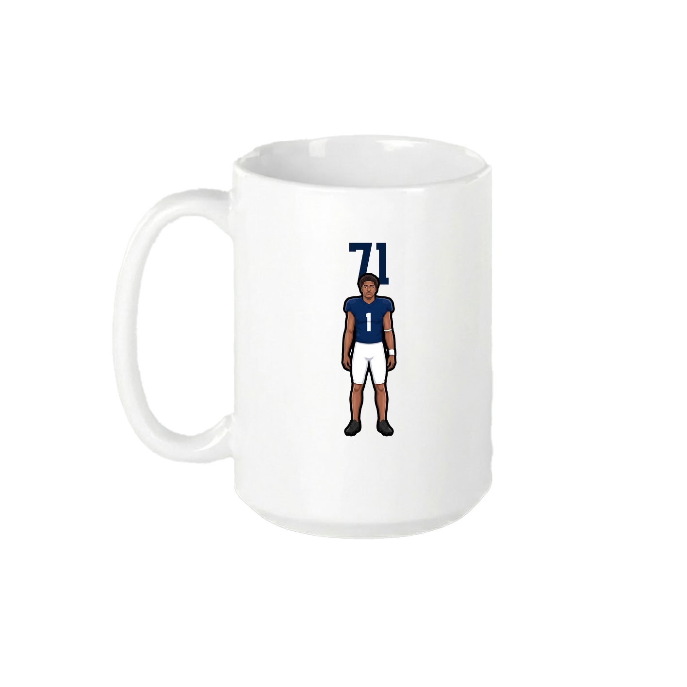 15oz Coffee Mug — Number Top in White