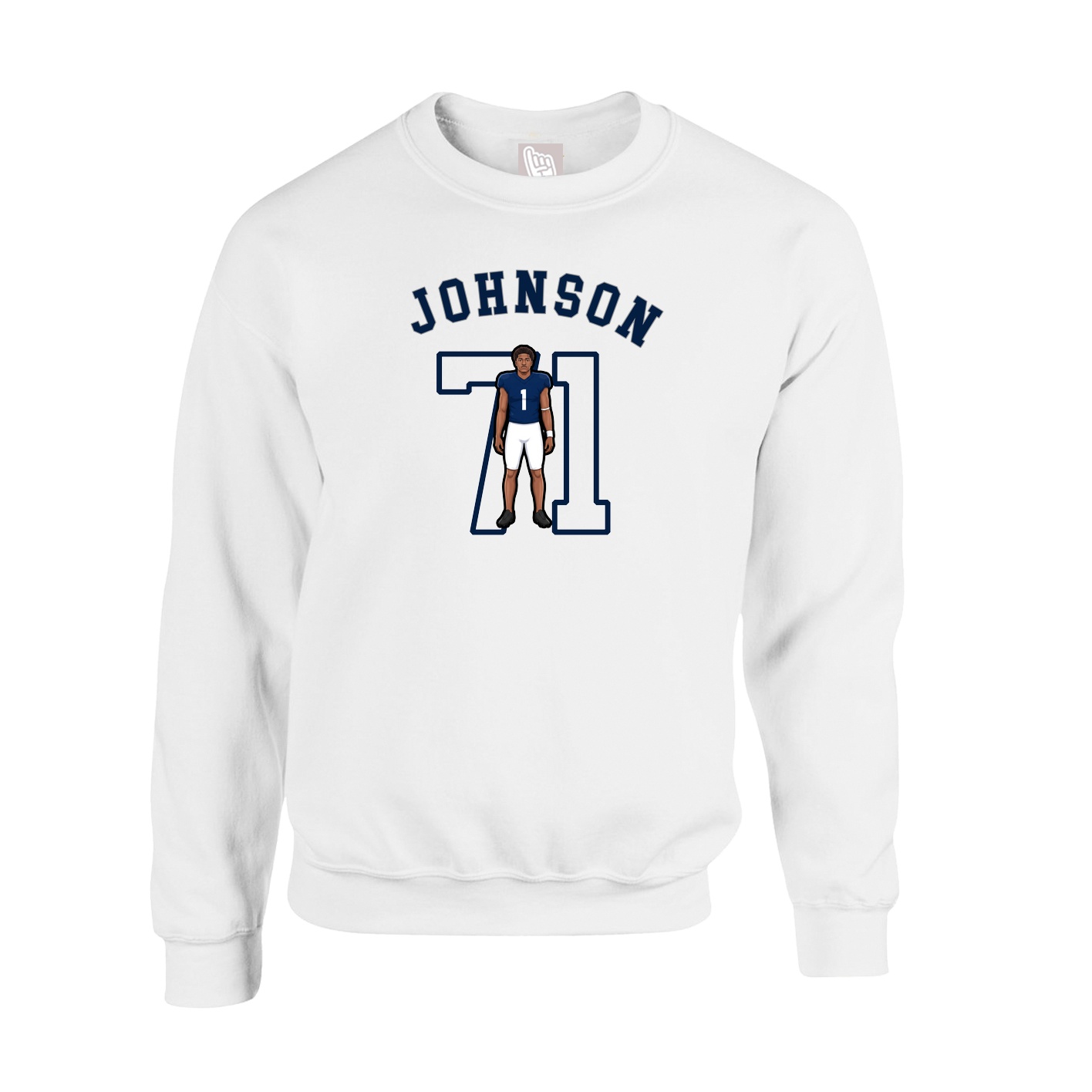 Fleece Crew — Shirsey Arch in White