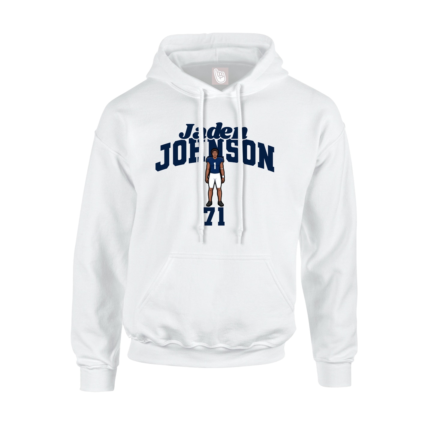 Hoodie — Signature Arch in White