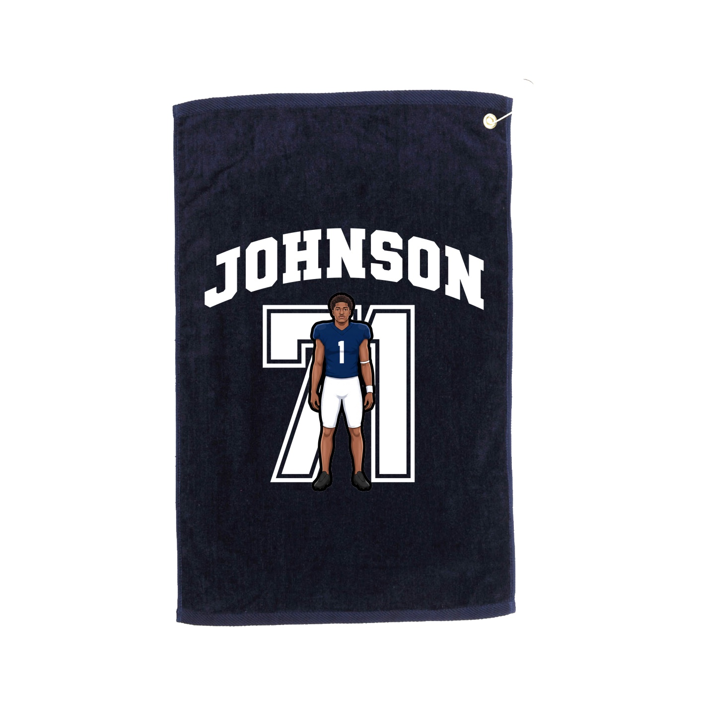 Golf Towel — Number in Navy
