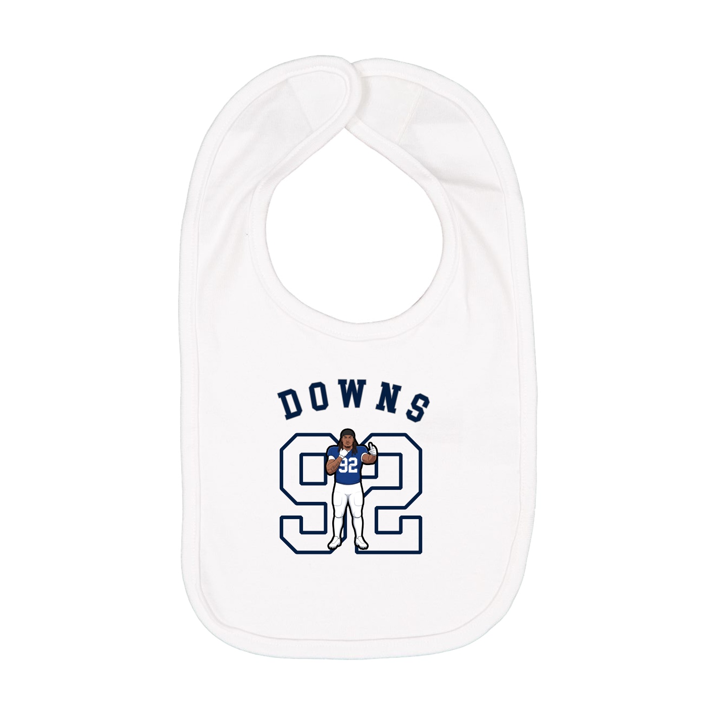 Infant Bib — Shirsey Arch in White