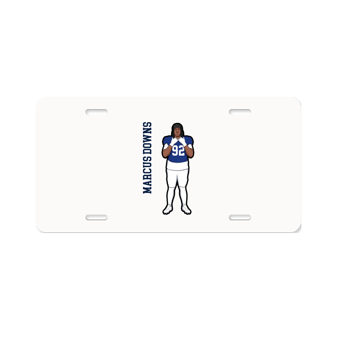 License Plate — Name Vertical in Classic