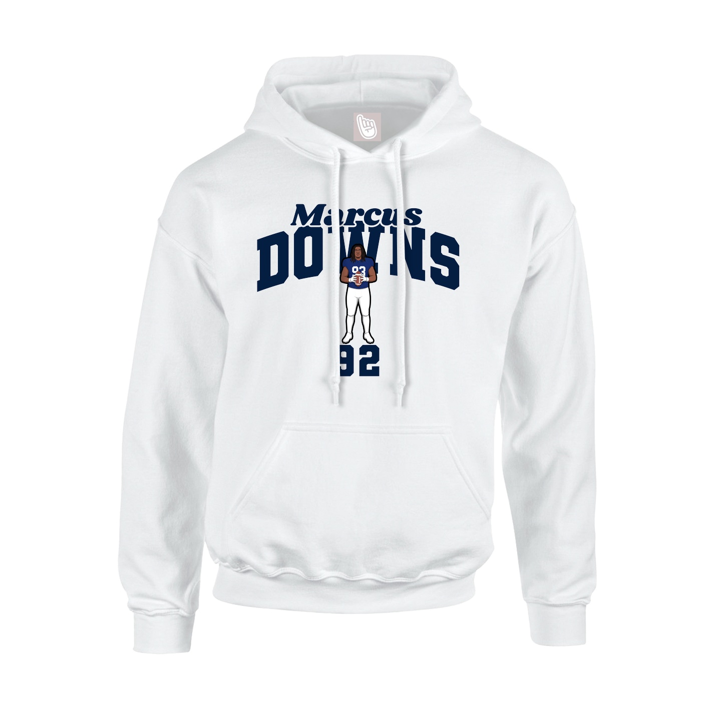 Hoodie — Signature Arch in White