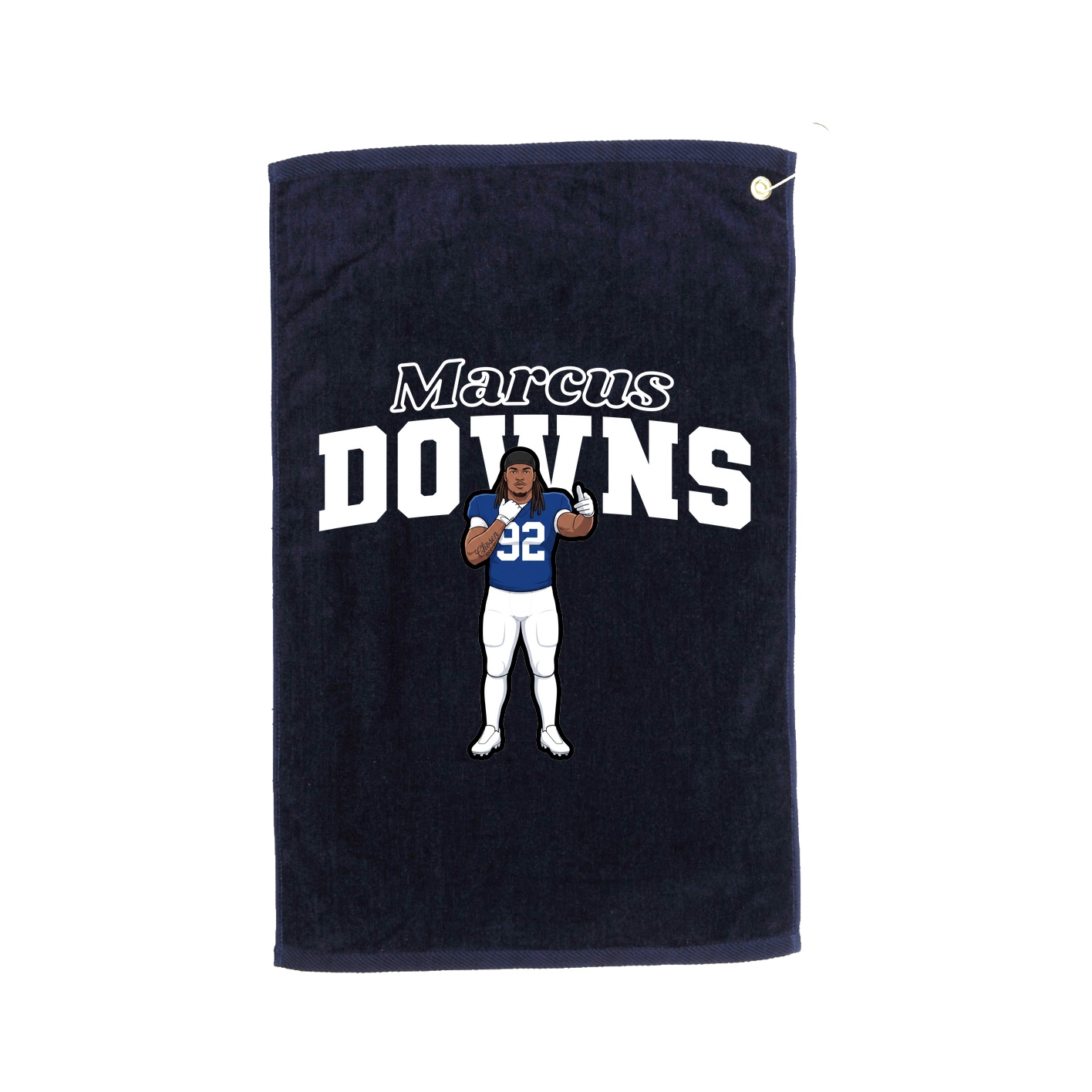 Golf Towel — Name Arch in Navy