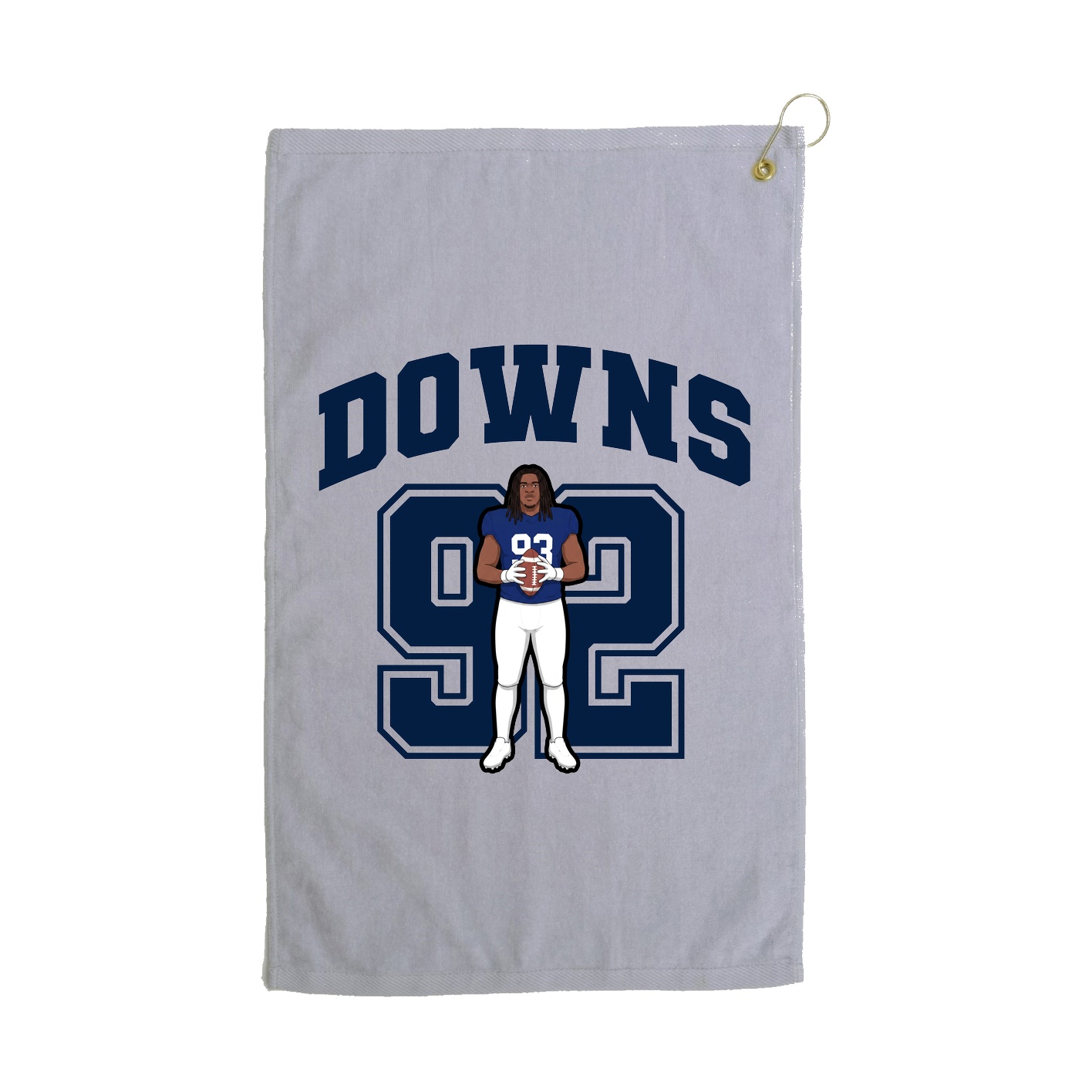 Golf Towel — Number in Grey