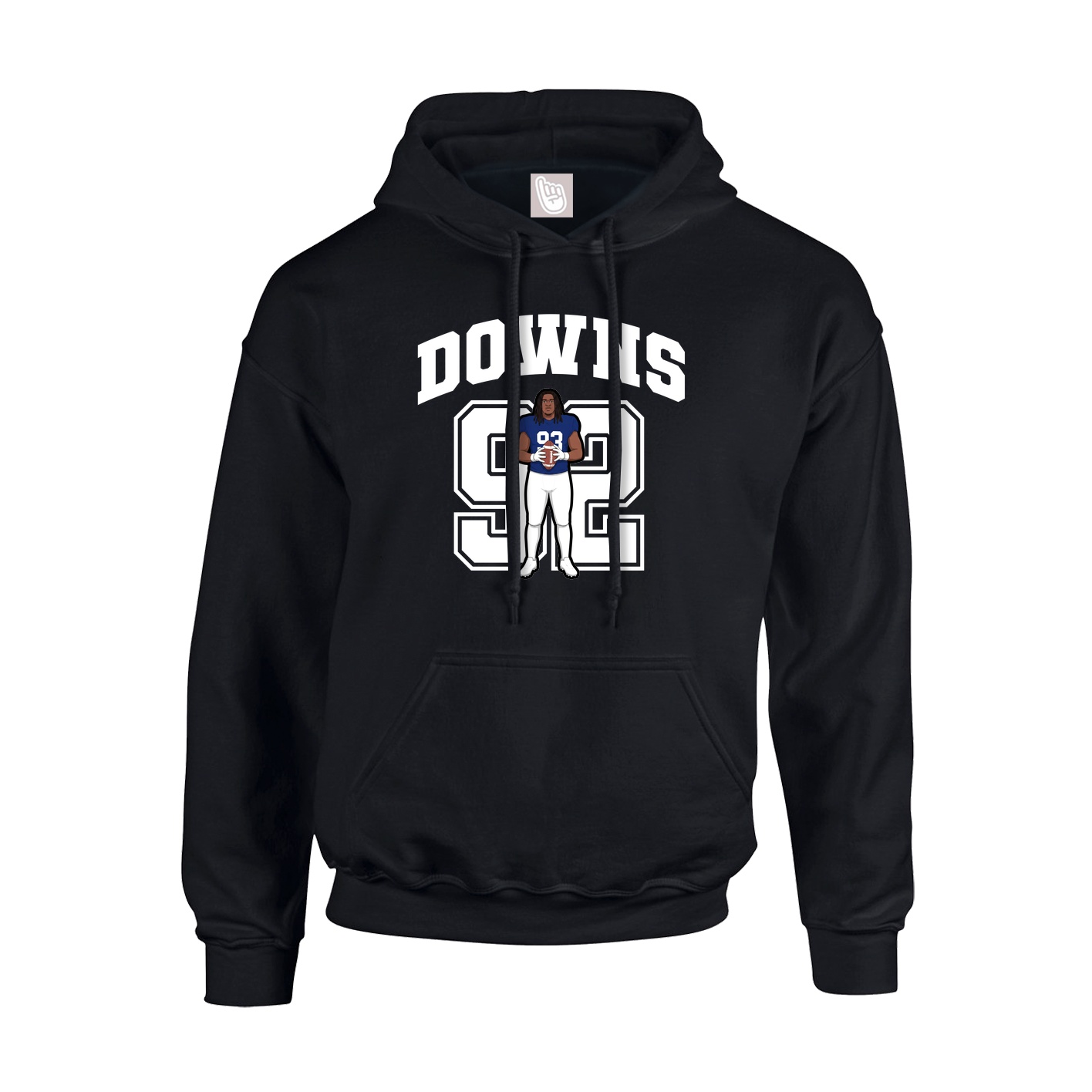 Youth Hoodie — Number in Black