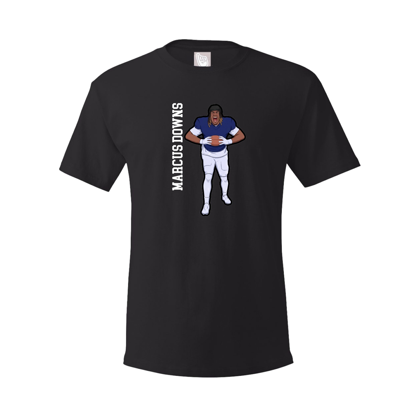 Youth Tee — Name Vertical in Black