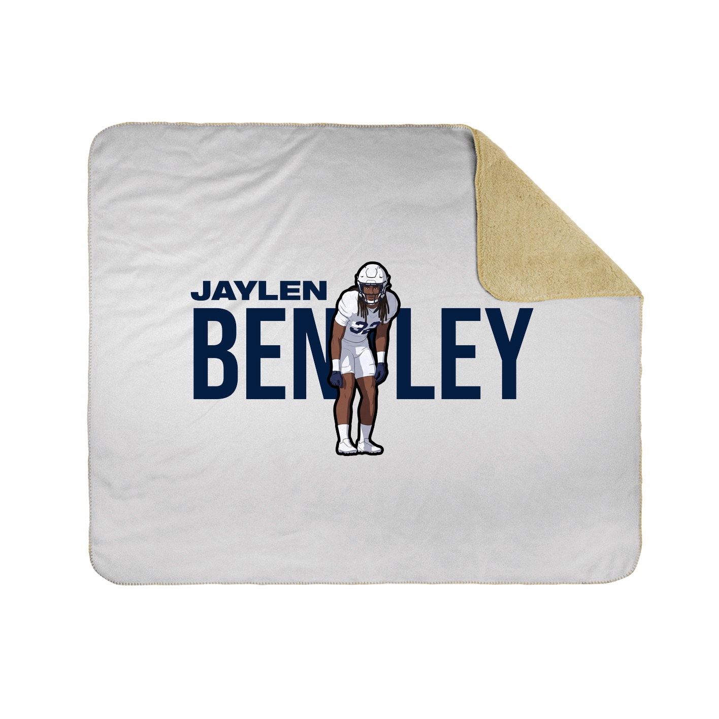 Throw Blanket — Player Name in White