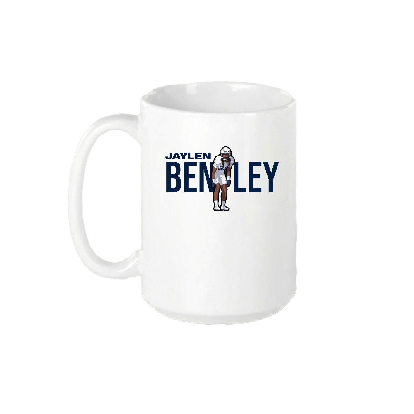 15oz Coffee Mug — Player Name in White