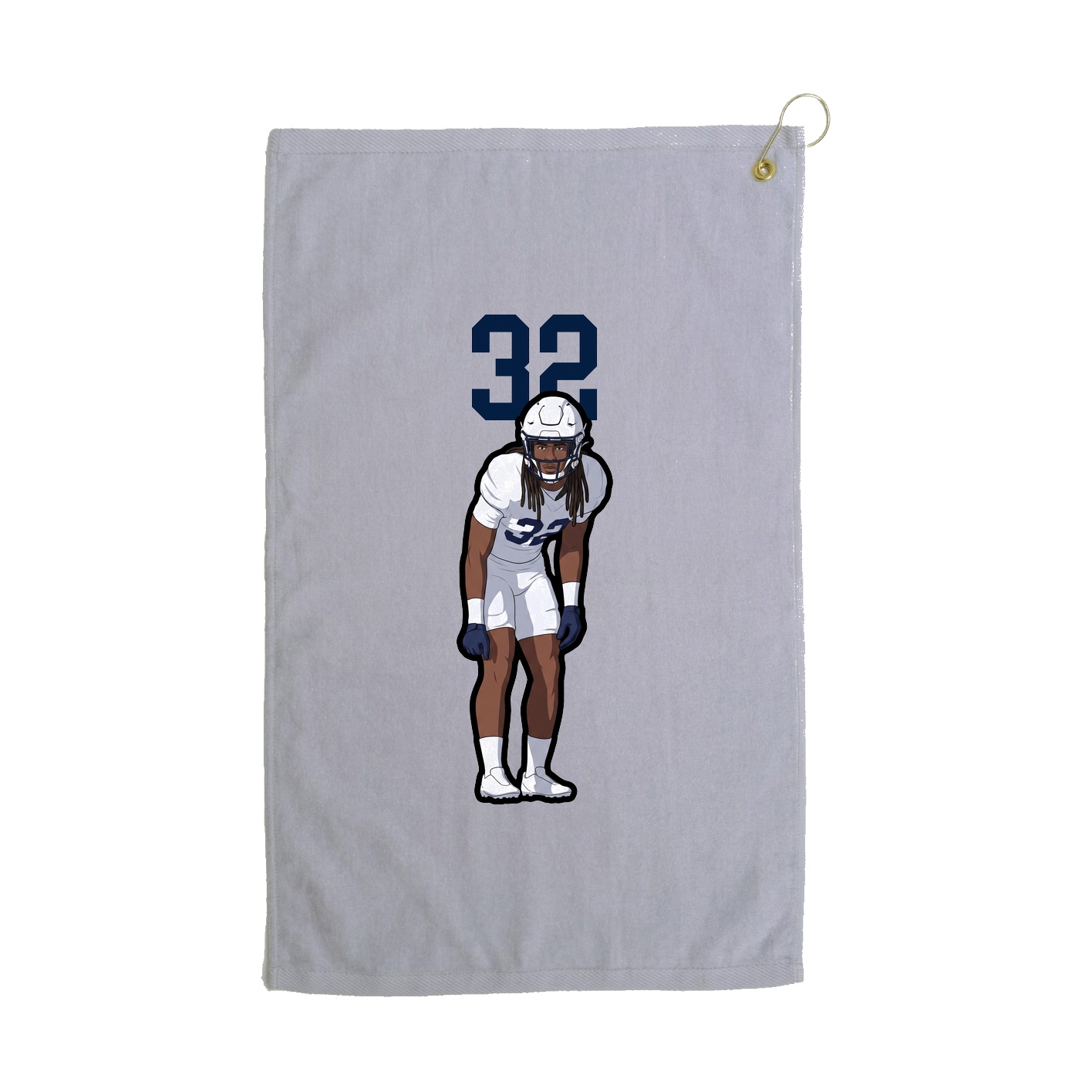Golf Towel — Number Top in Grey