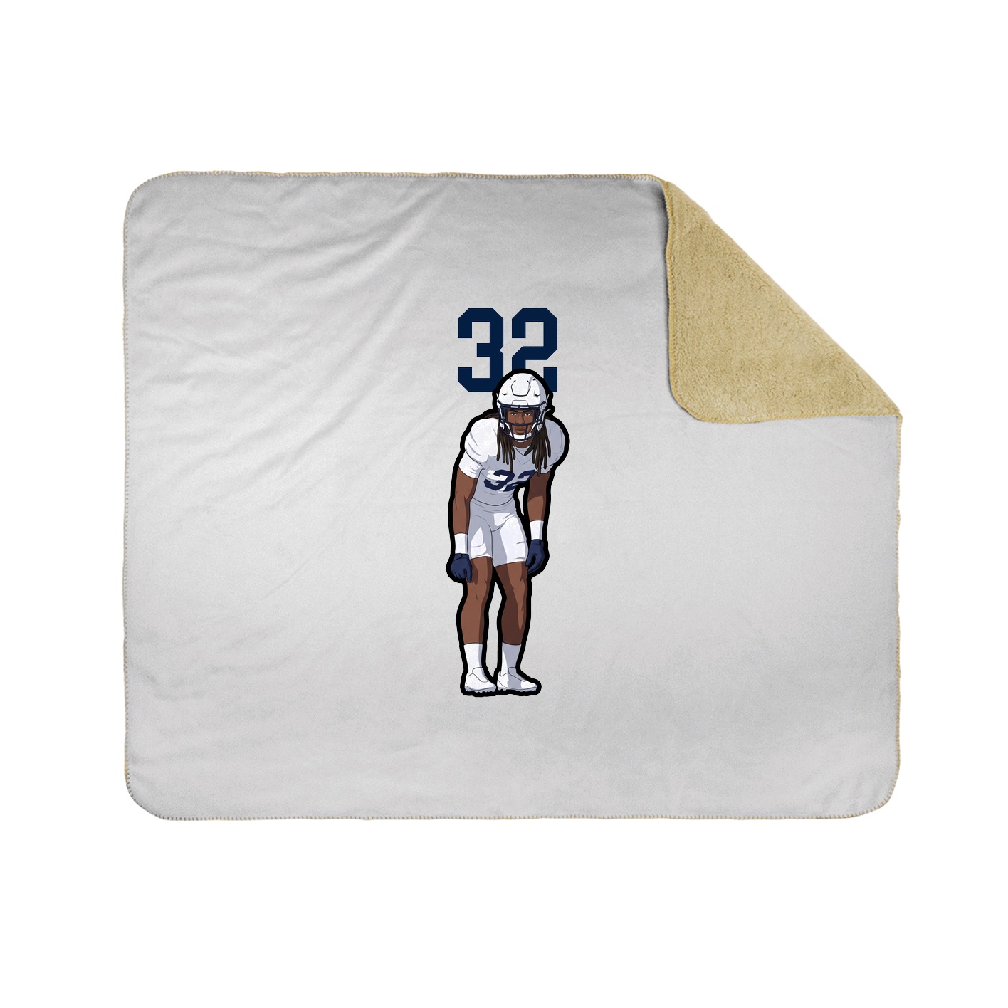 Throw Blanket — Number Top in White