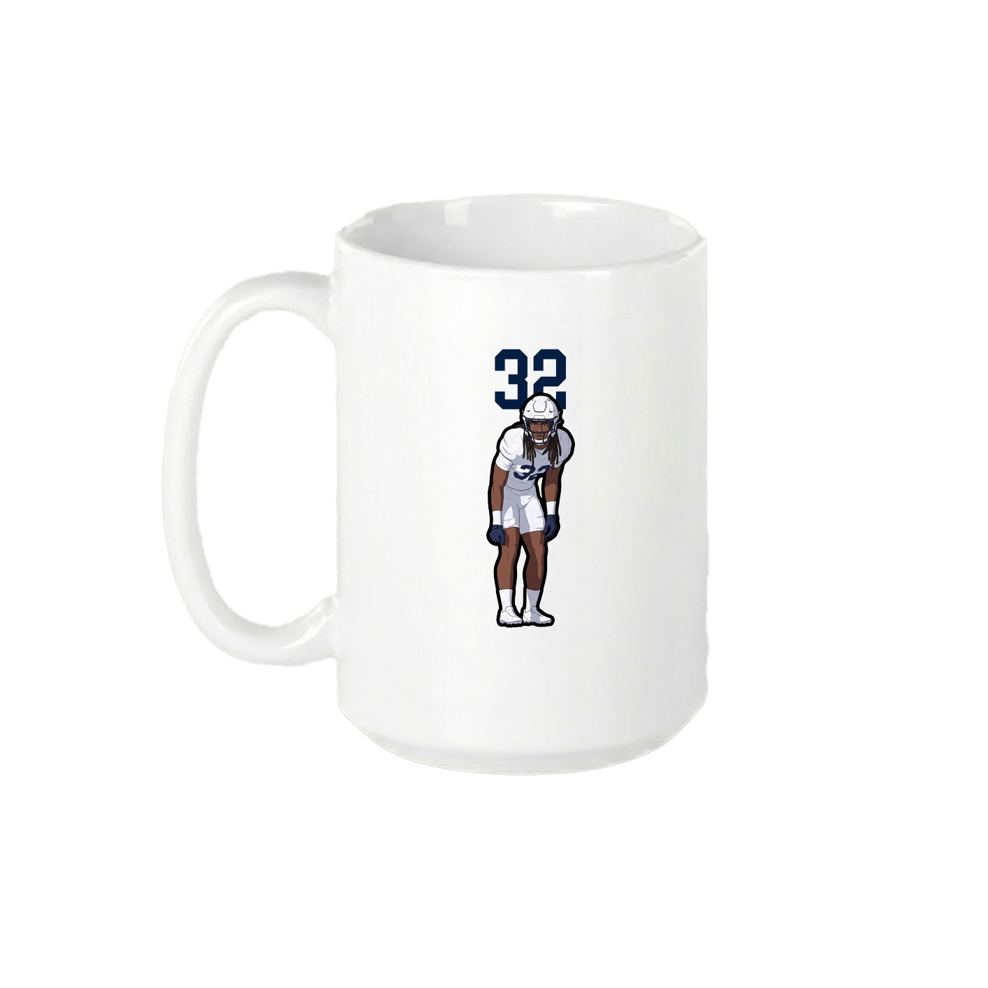 15oz Coffee Mug — Number Top in White