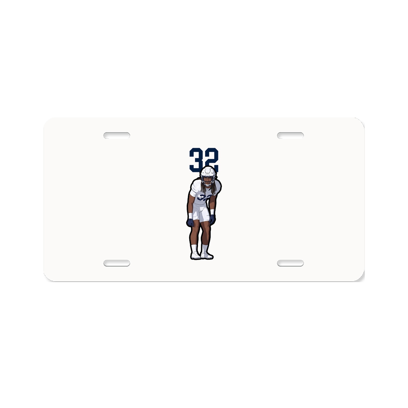License Plate — Number Top in Classic