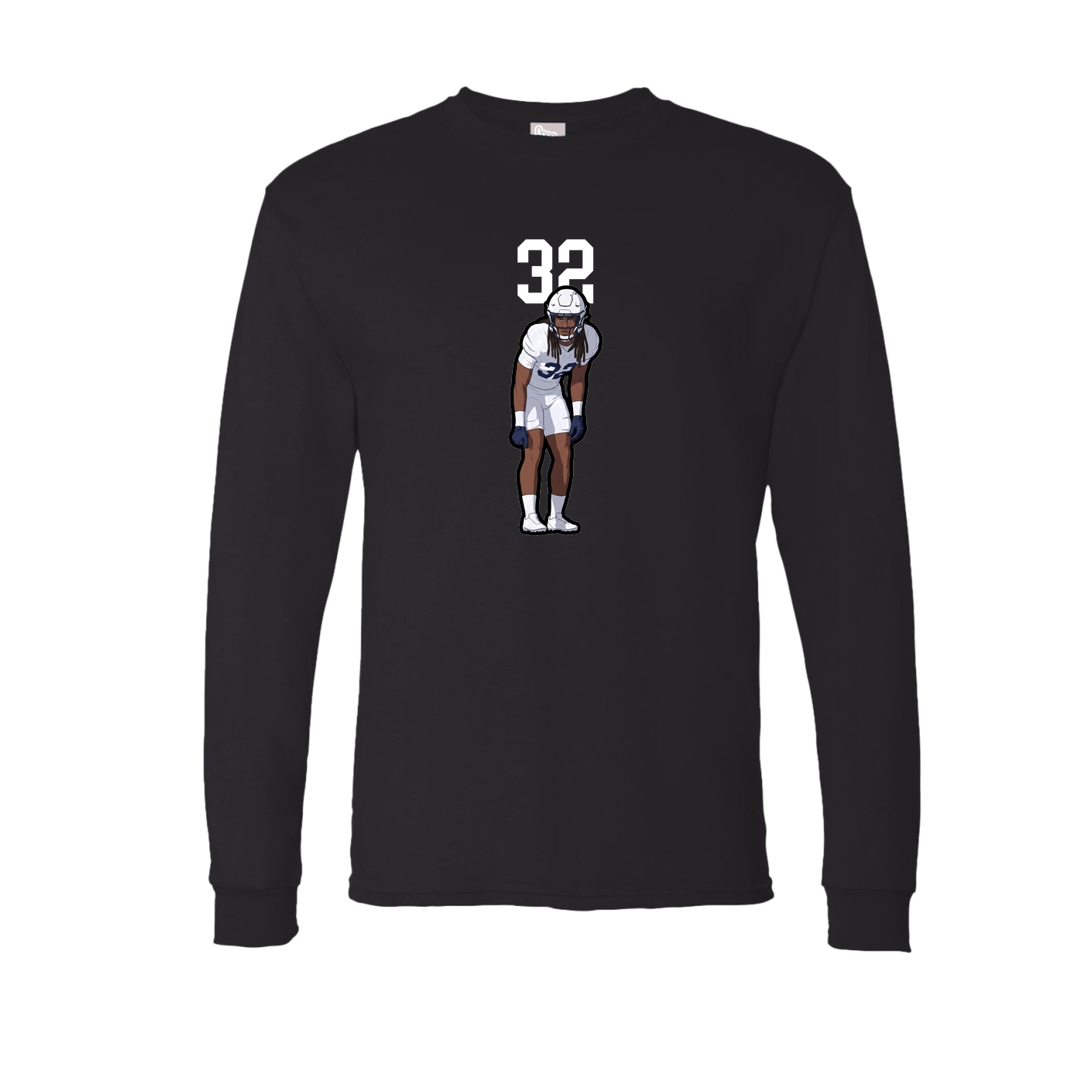 Long Sleeve Tee — Number Top in Black