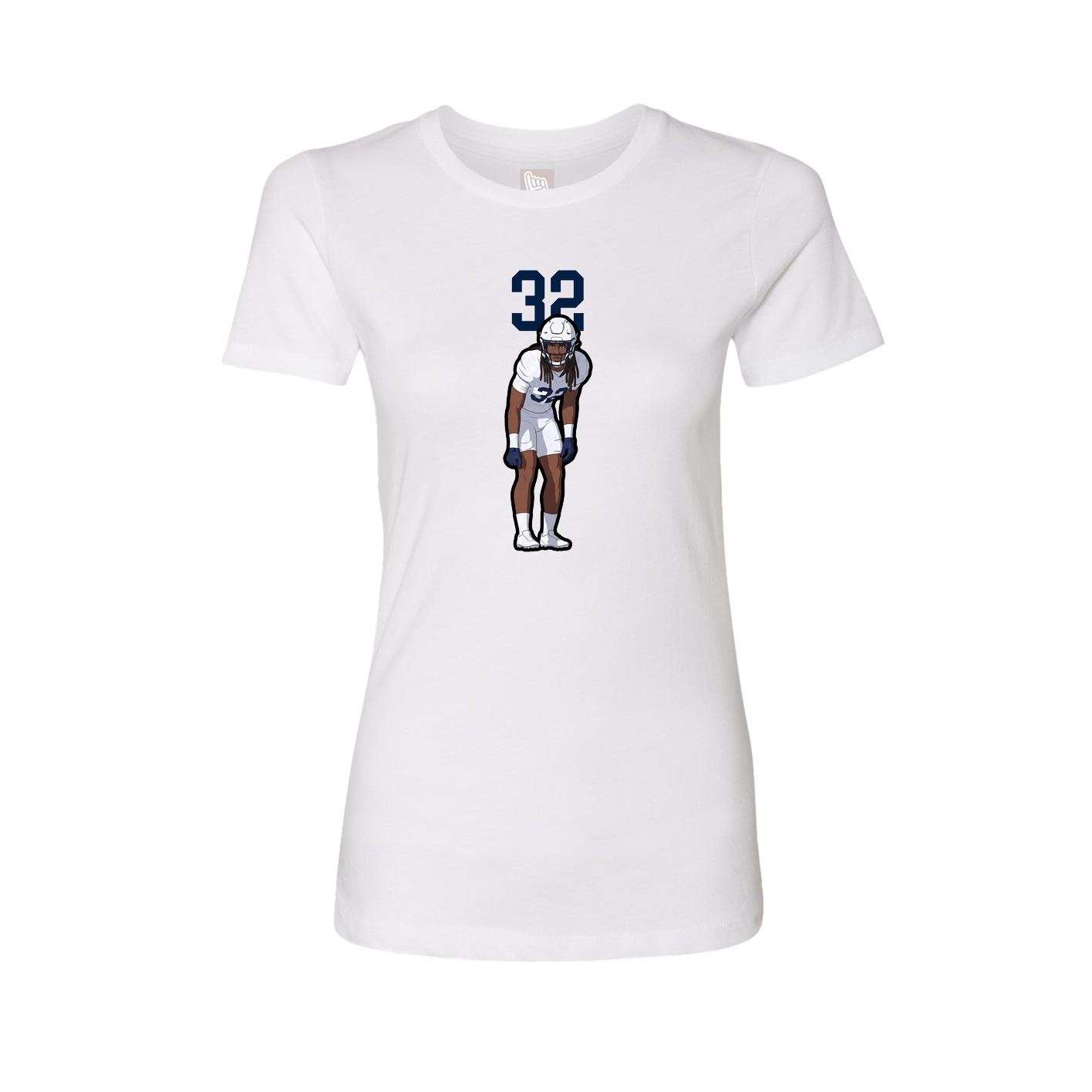 Fitted Women's Tee — Number Top in White