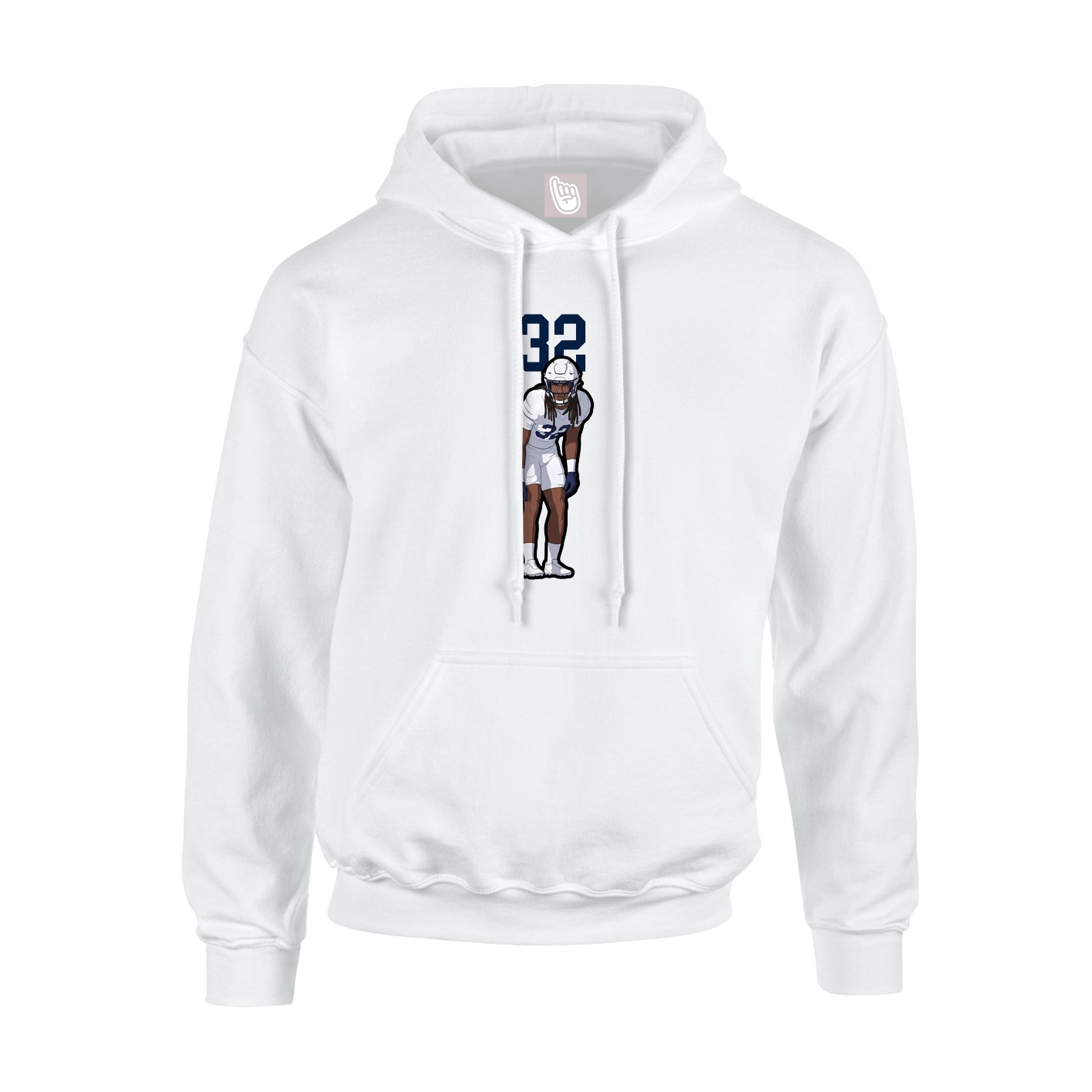 Hoodie — Number Top in White
