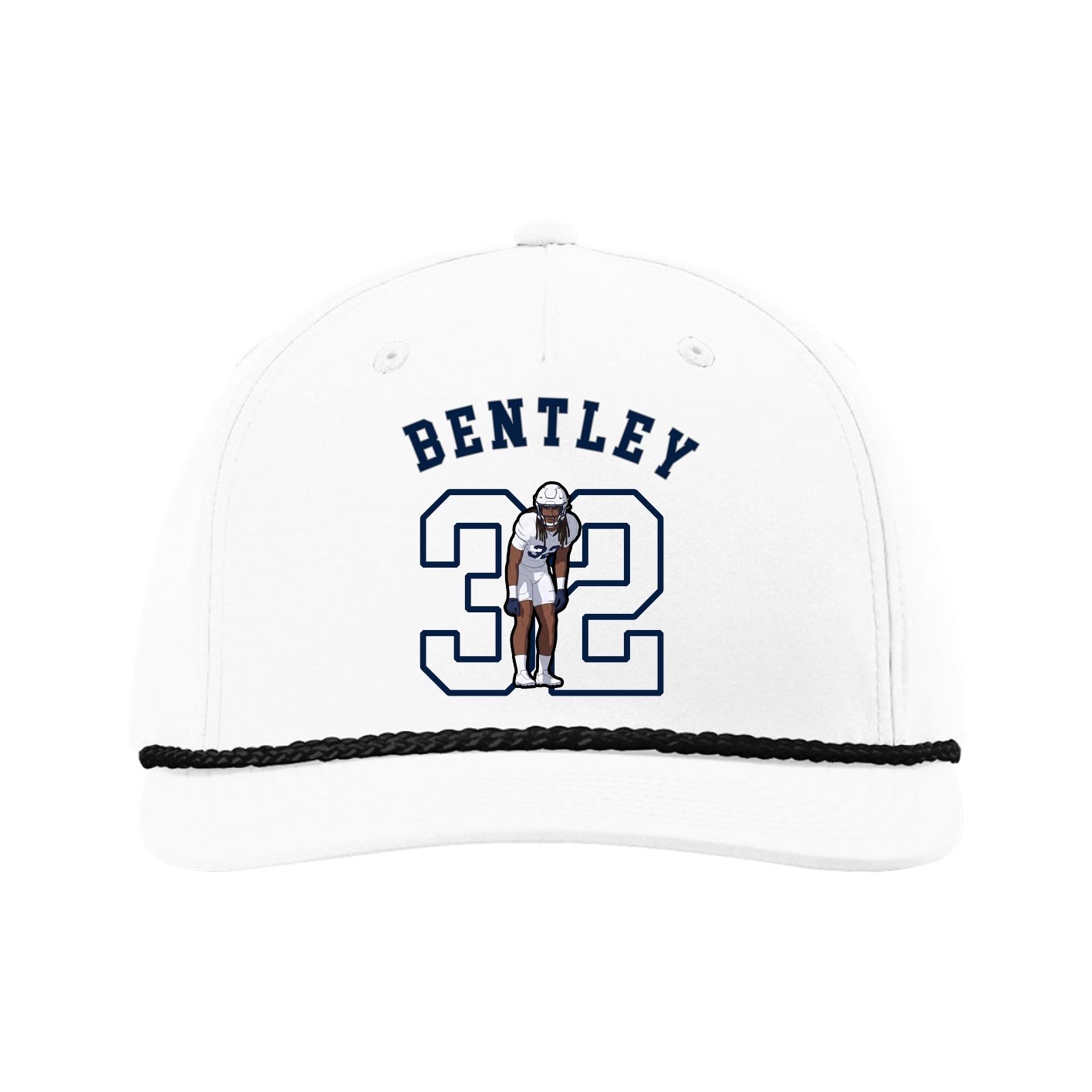 Five-Panel Classic Rope Cap — Shirsey Arch in White