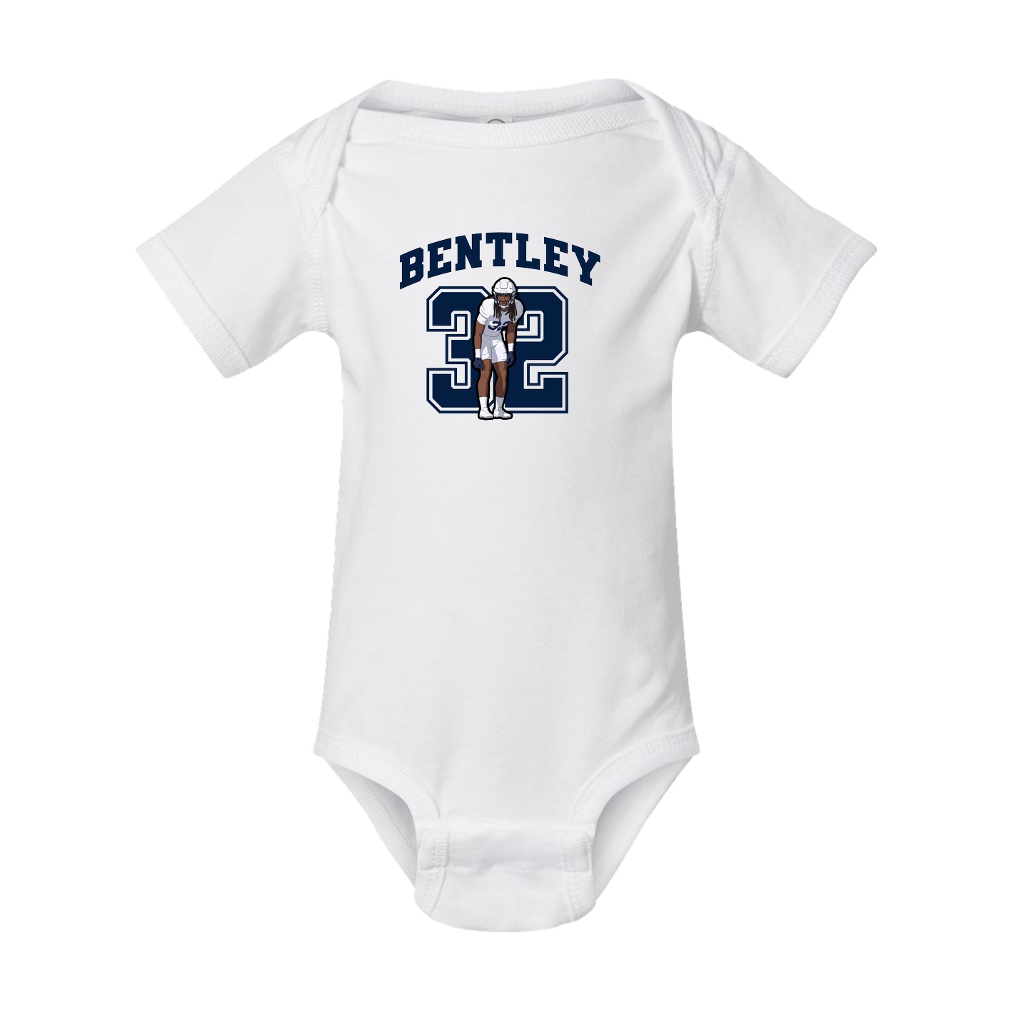 Baby Onesie — Number in White