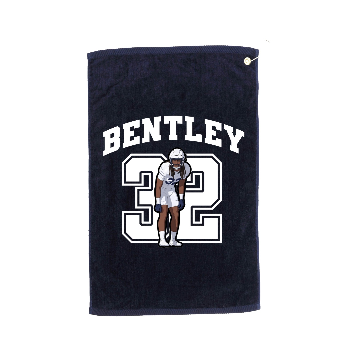Golf Towel — Number in Navy