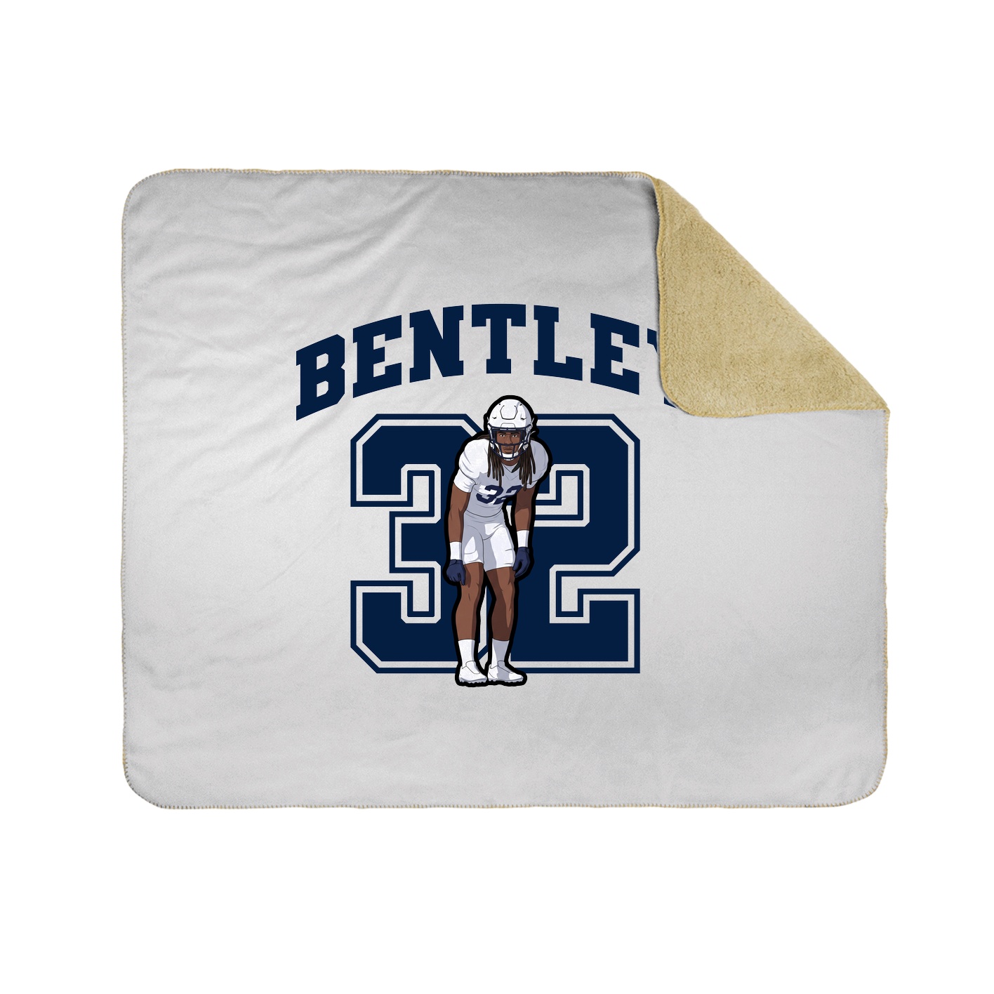 Throw Blanket — Number in White
