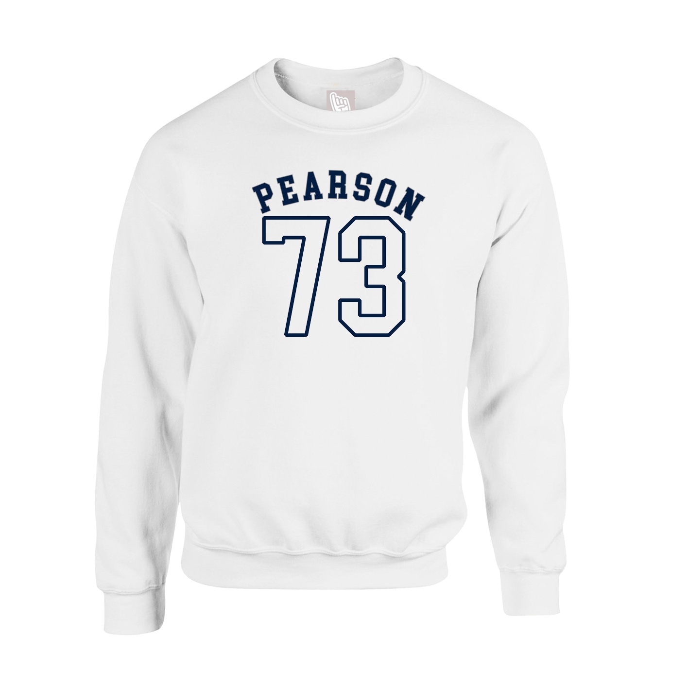 Fleece Crew — Shirsey Arch in White