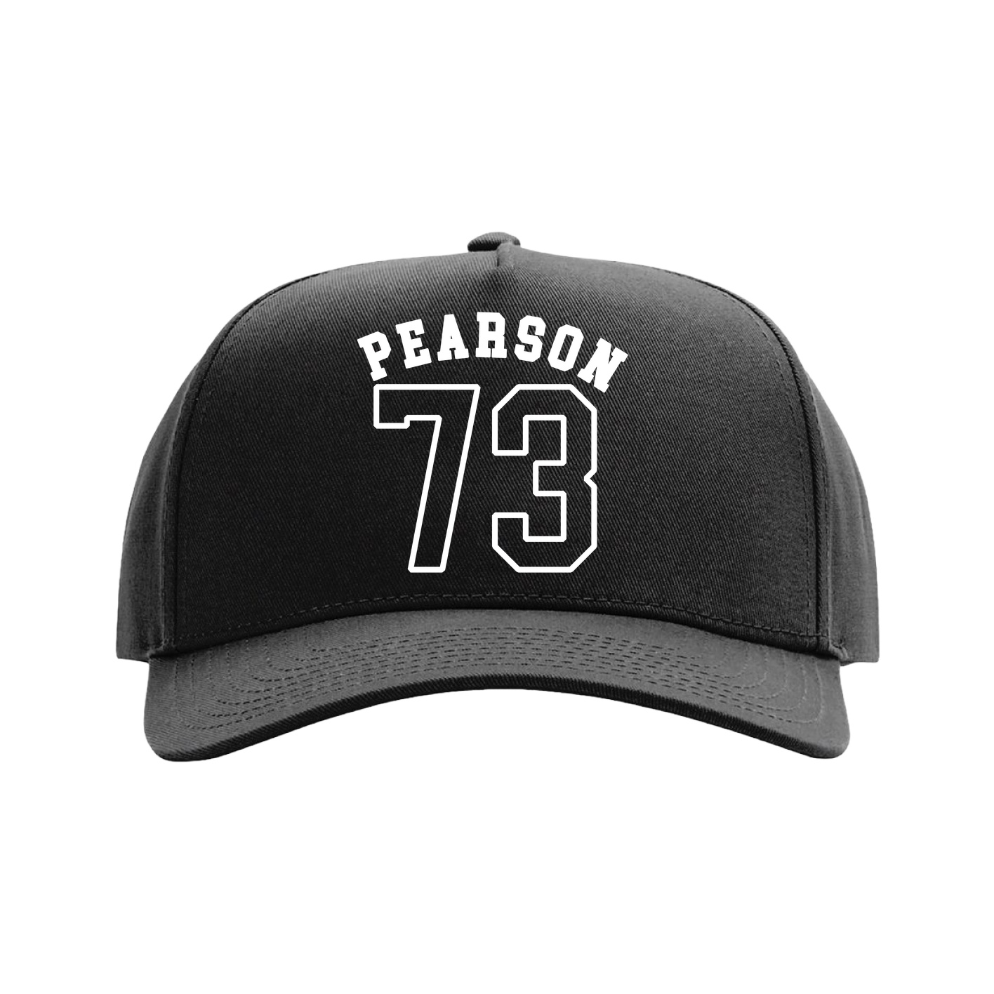 Full Fabric Five-Panel Champ Cap — Shirsey Arch in Black