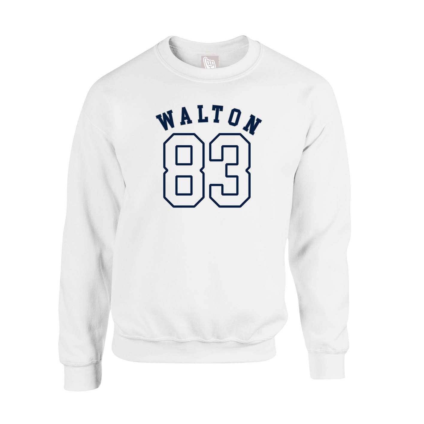 Fleece Crew — Shirsey Arch in White