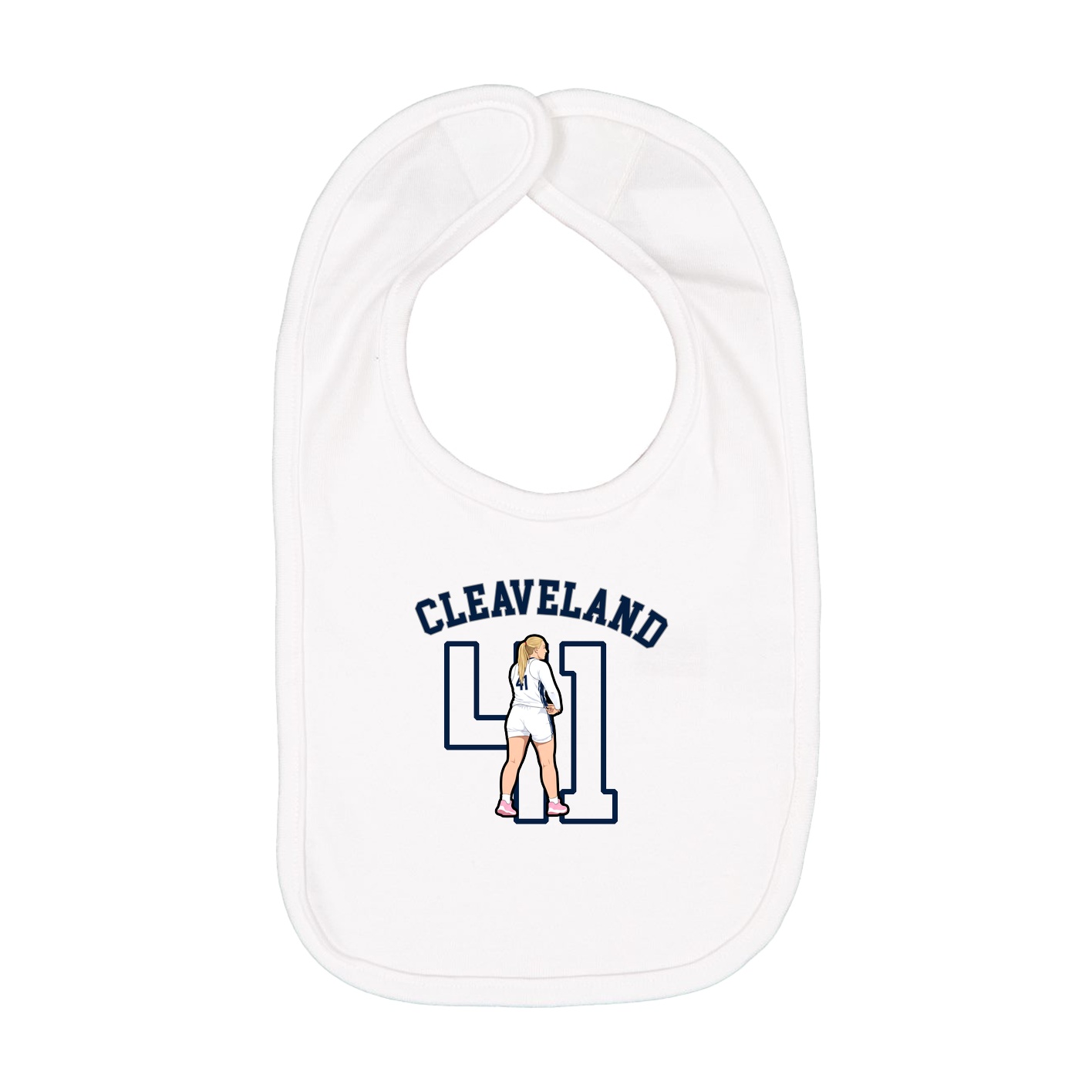 Infant Bib — Shirsey Arch in White
