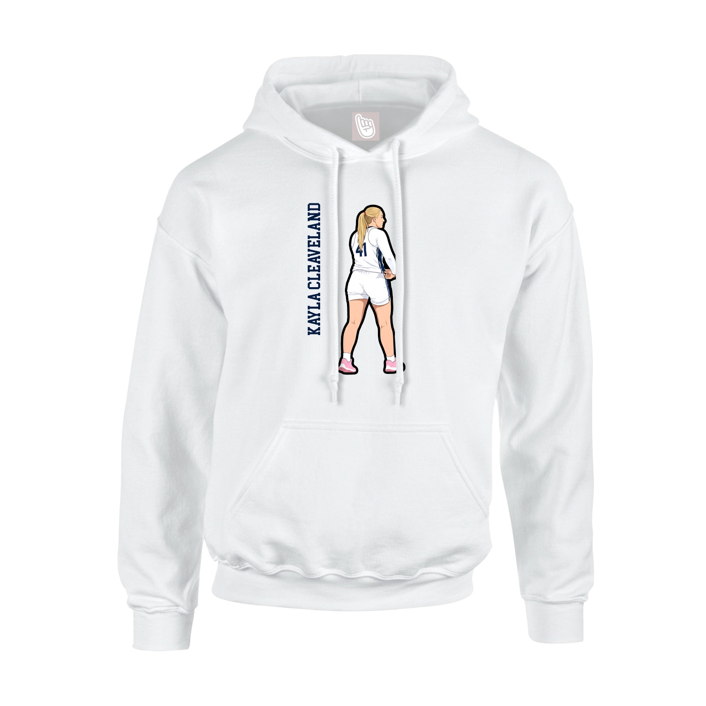 Youth Hoodie — Name Vertical in White