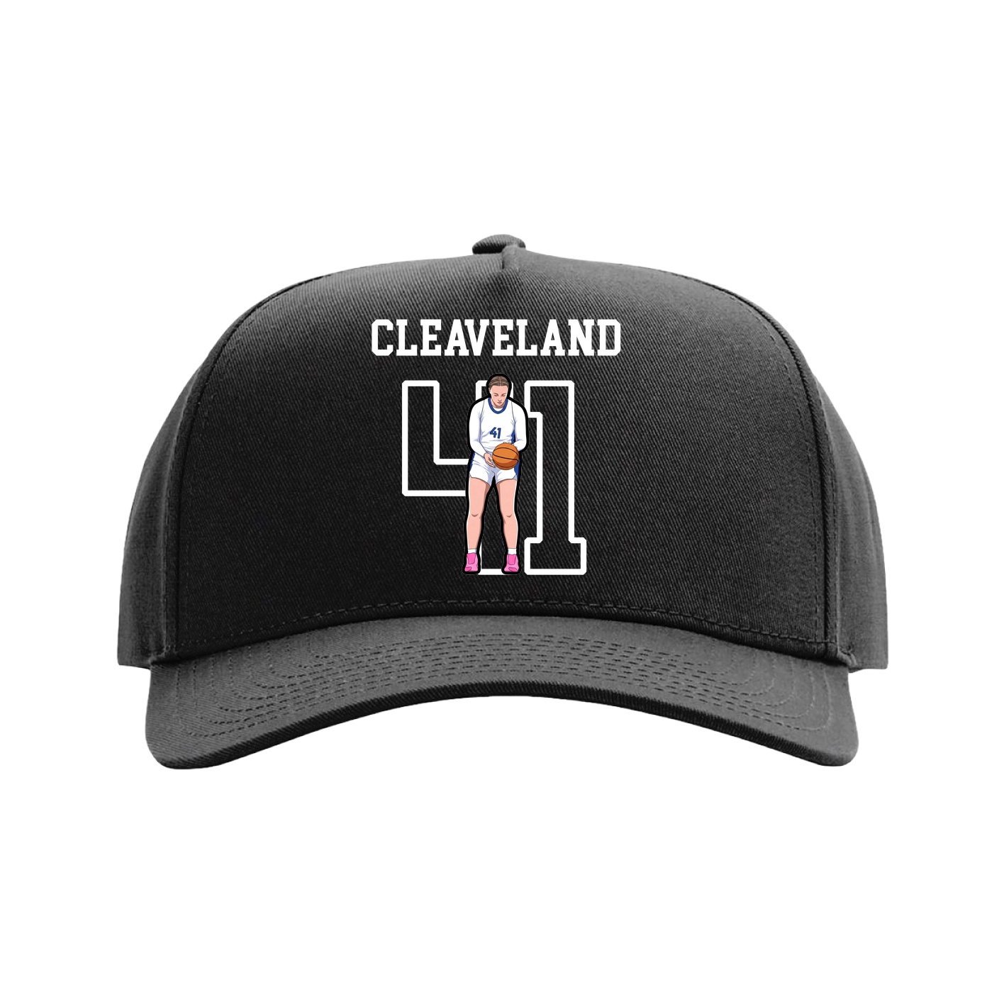 Full Fabric Five-Panel Champ Cap — Shirsey in Black