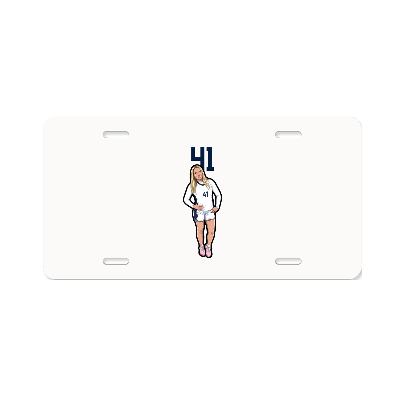 License Plate — Number Top in Classic